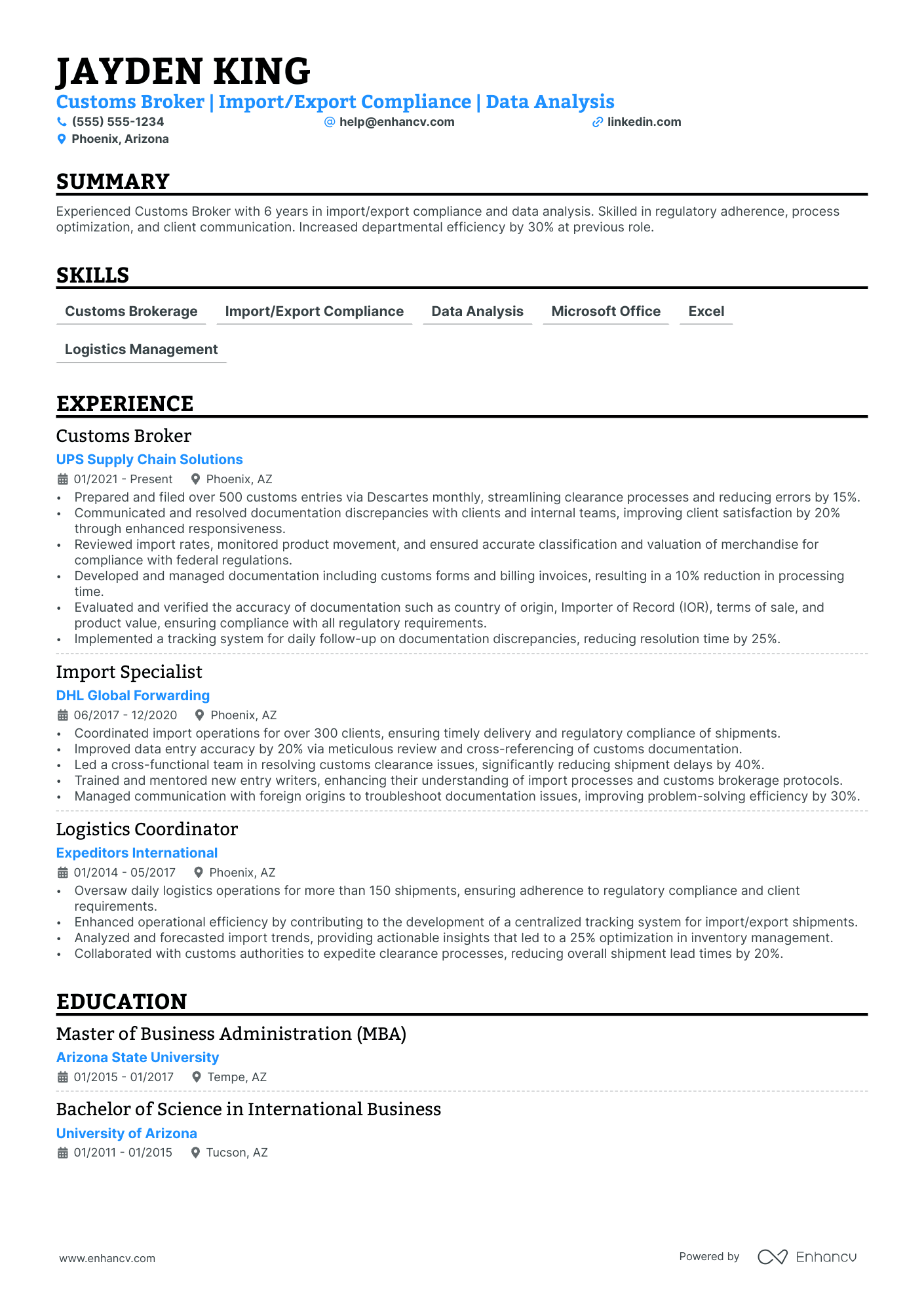 Junior Data Entry Associate resume example