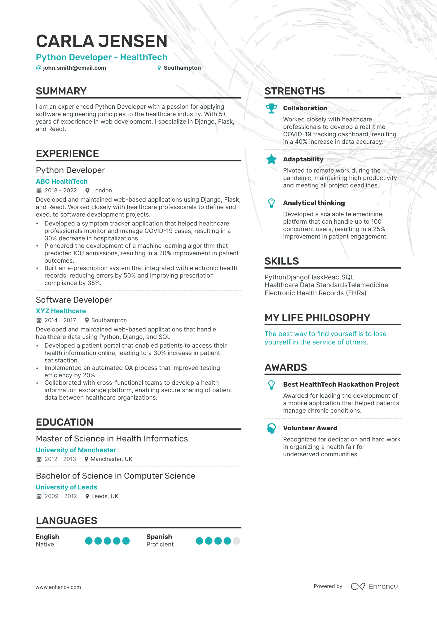 3 Python Developer CV Examples for 2024