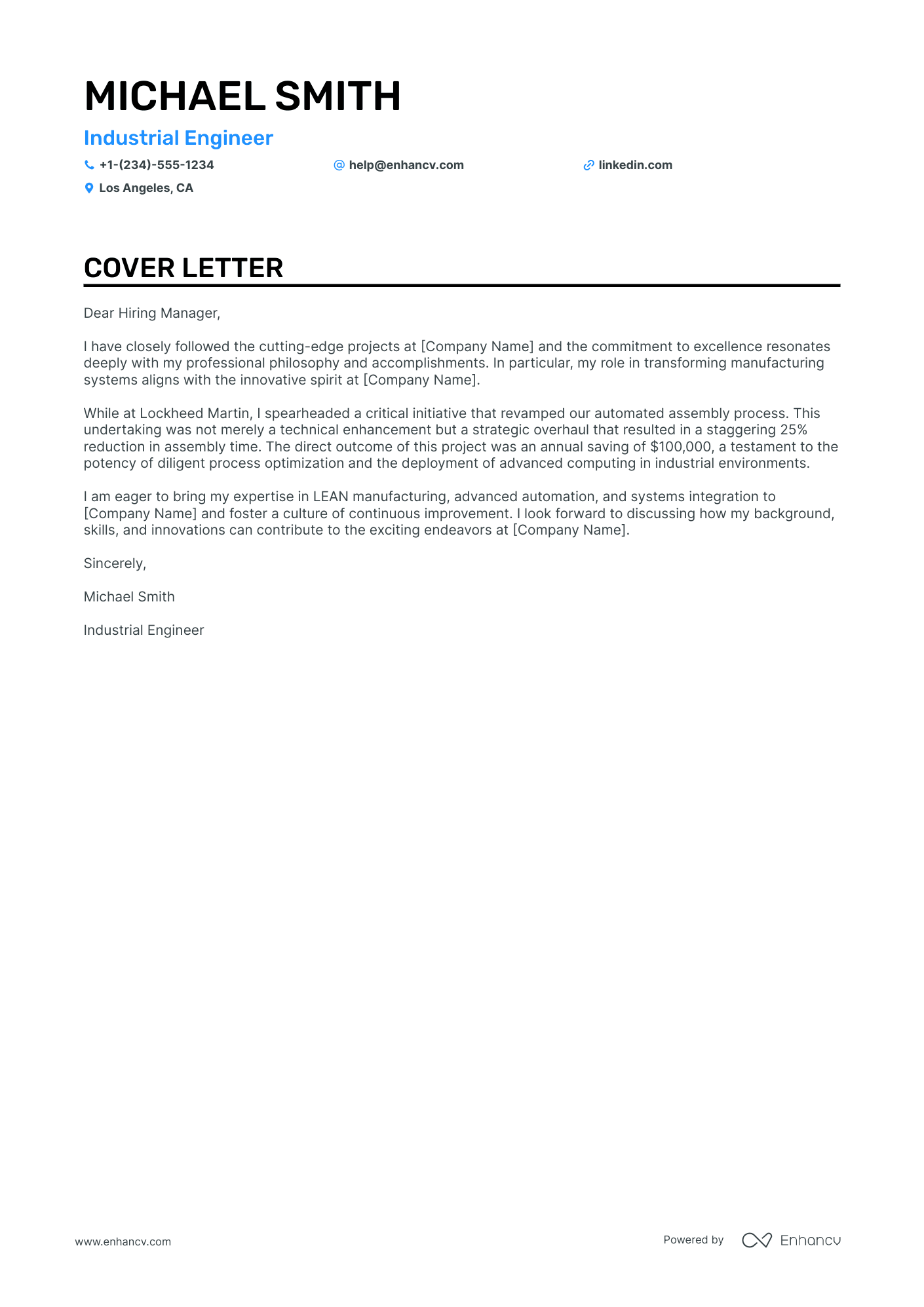 Engineering cover letter