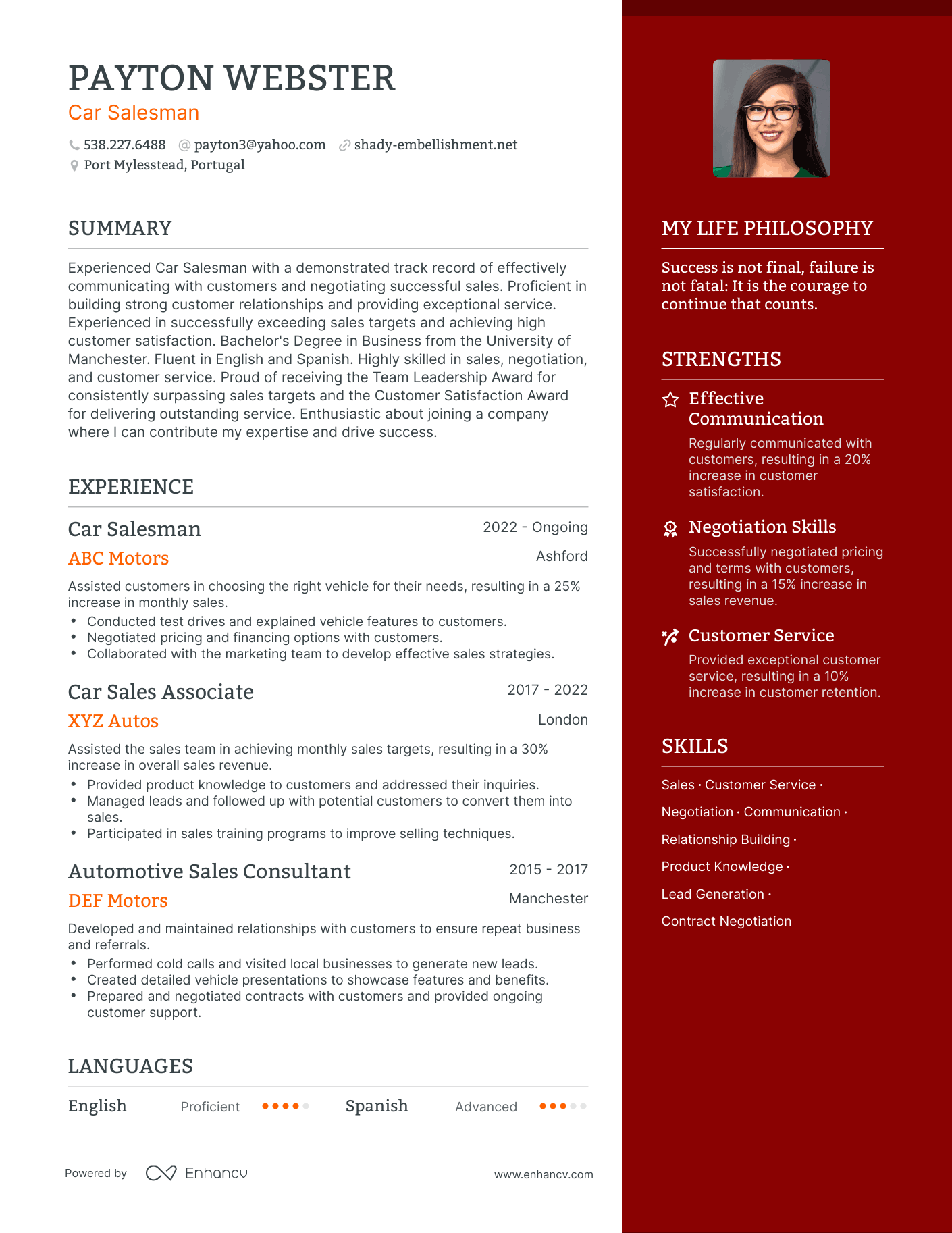 3 Successful Car Salesman Resume Examples And Writing Tips For 2024   Image 