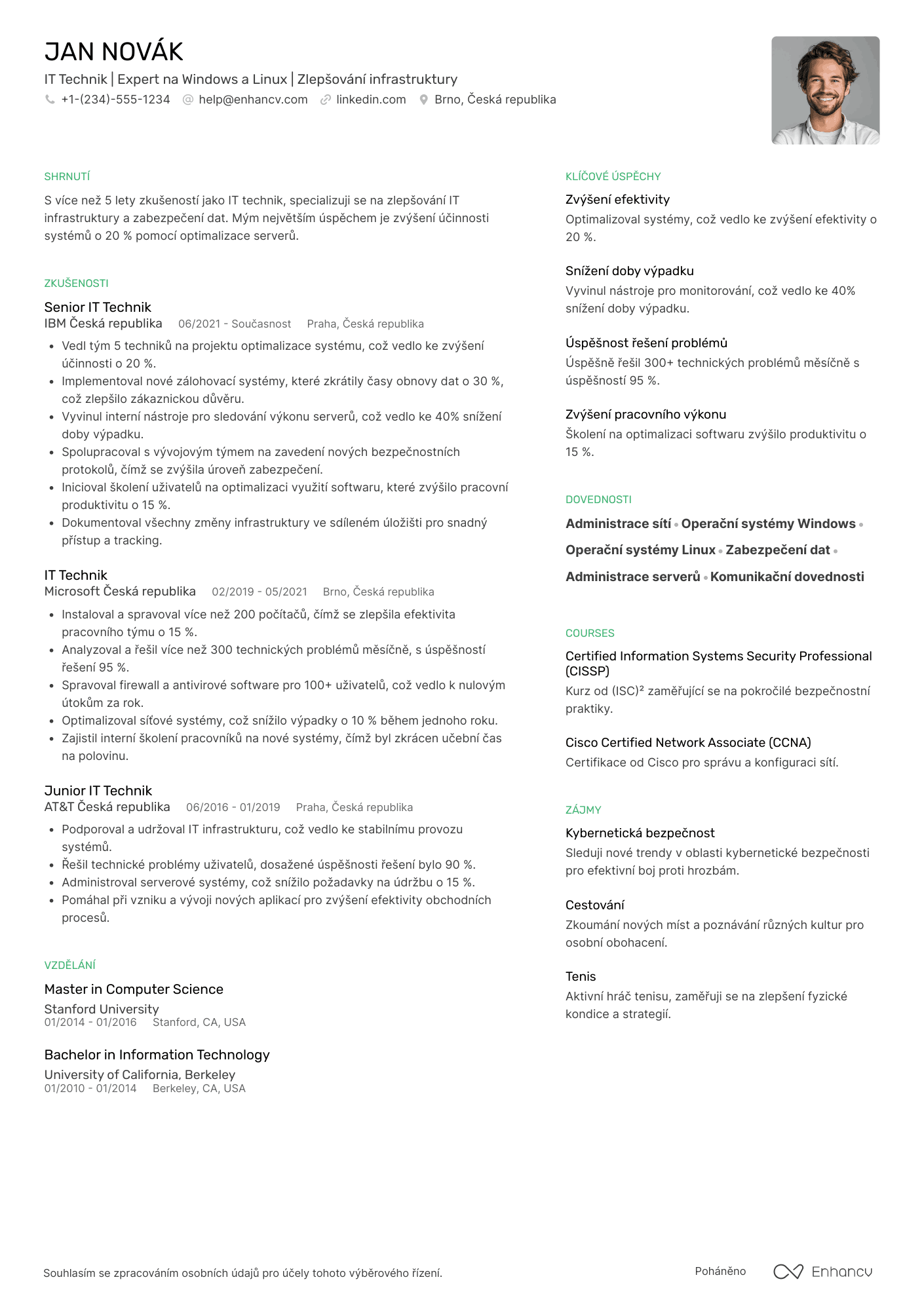 IT technik CV