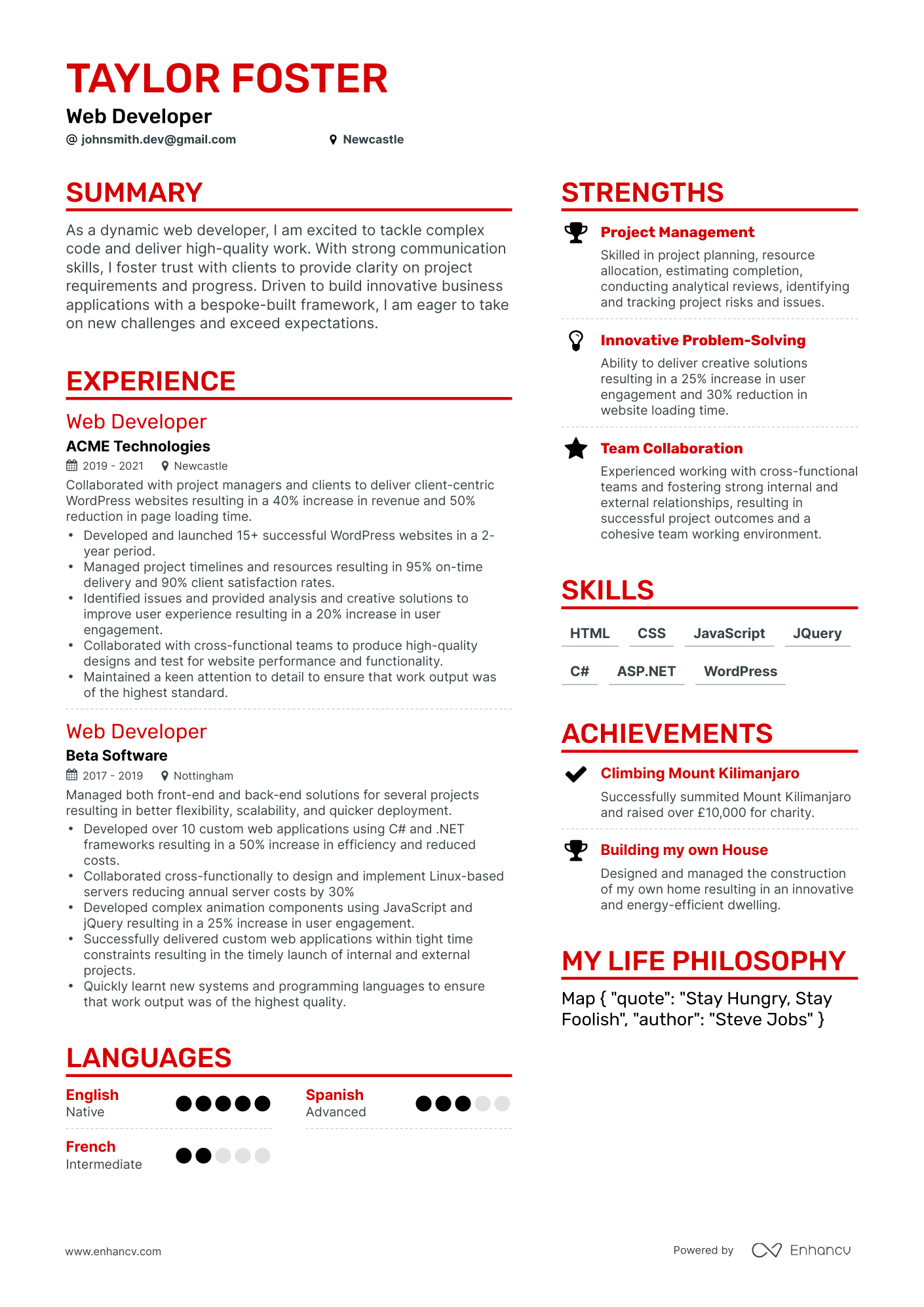 3 Developer CV Examples for 2023