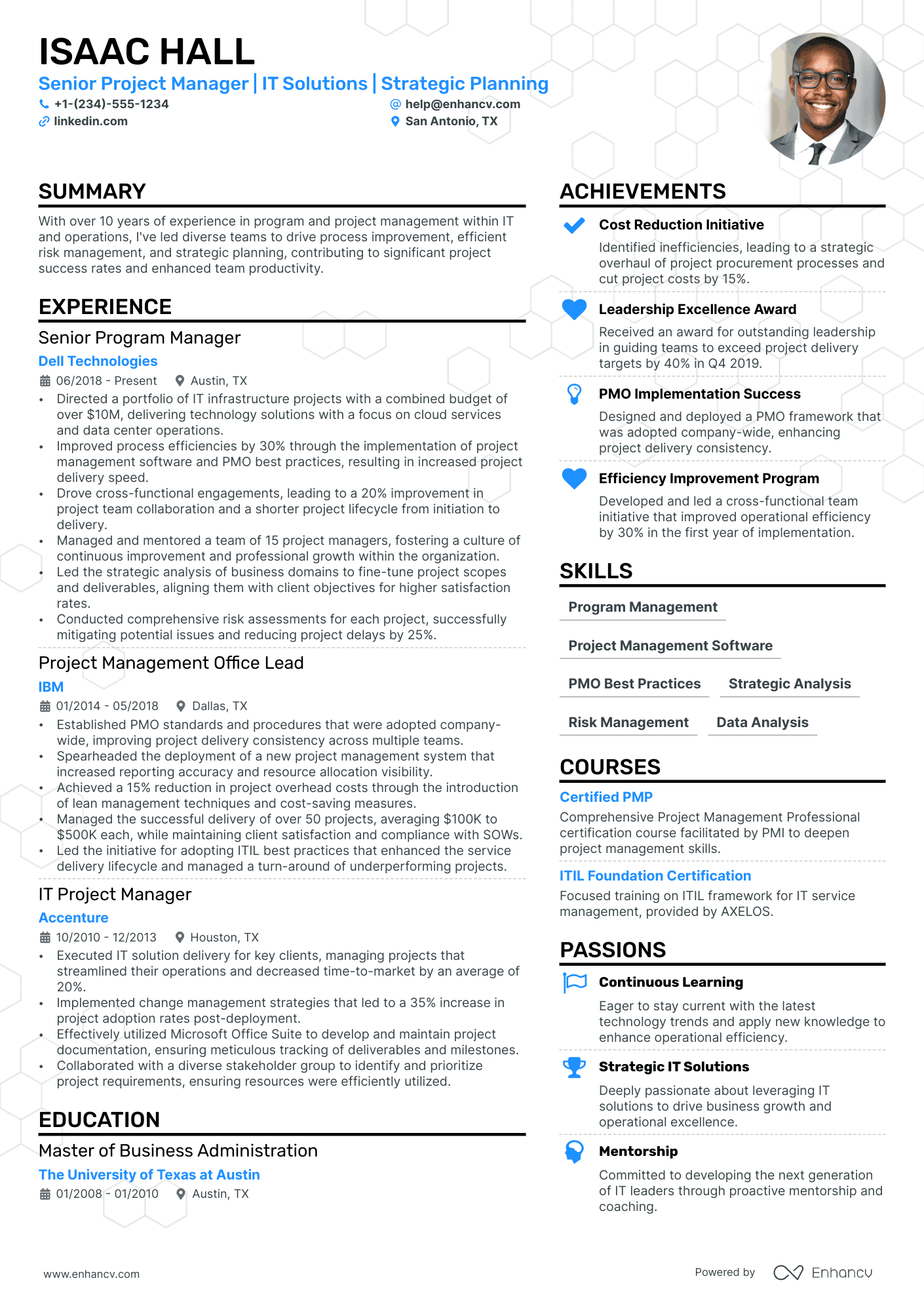 Pmo Manager resume example