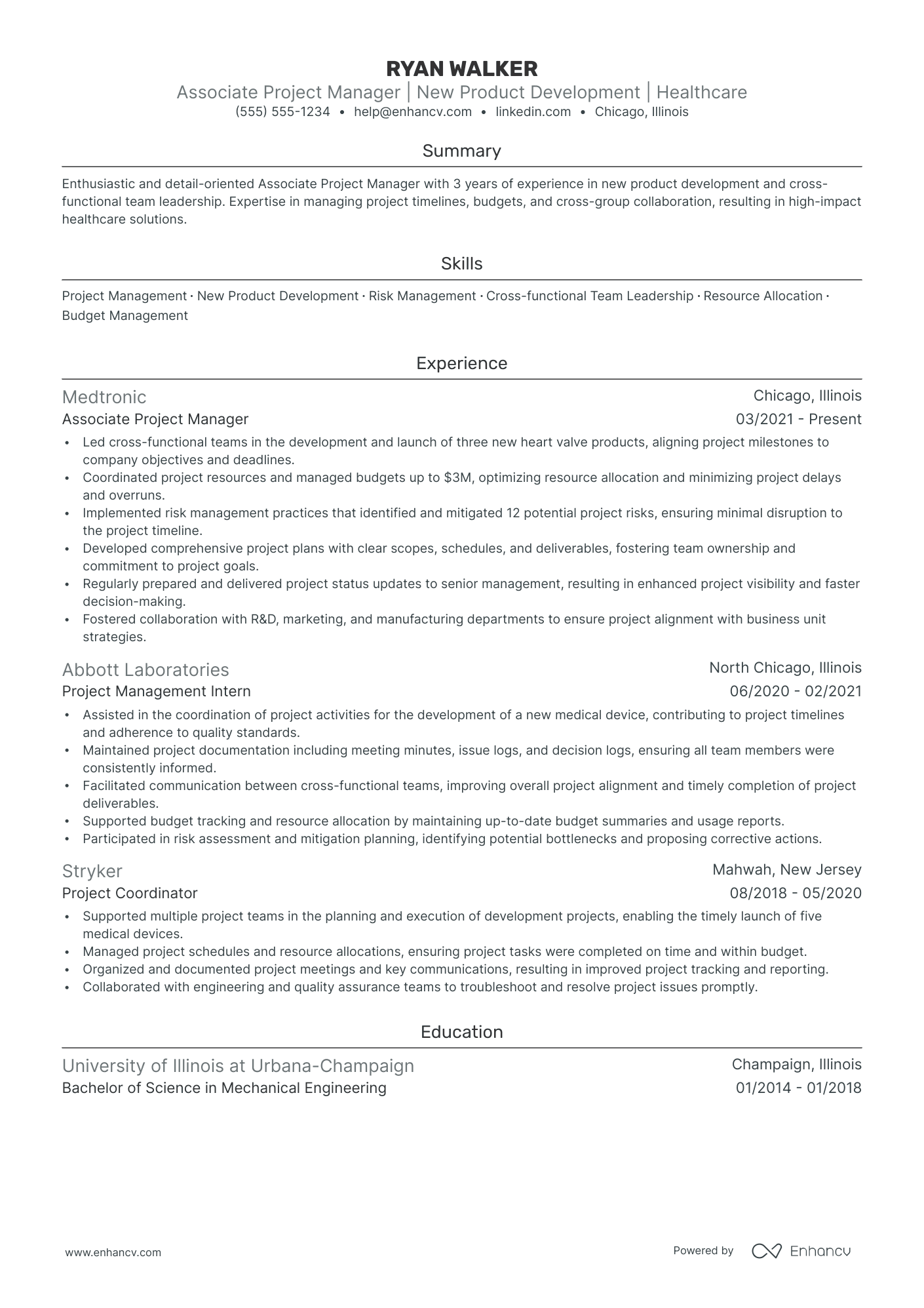 Associate Project Manager Resume Example Resume Example