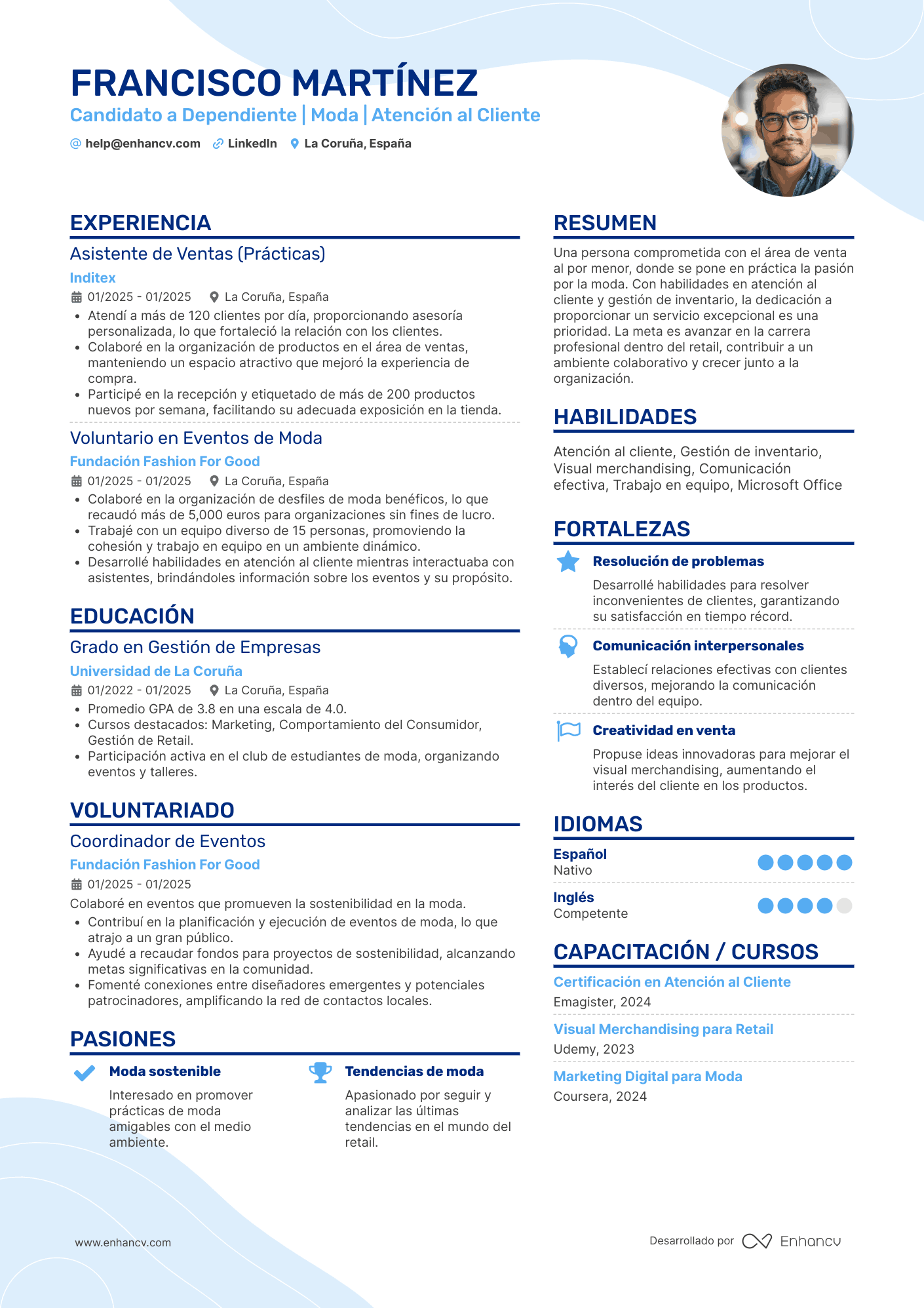 CV sin Experiencia CV