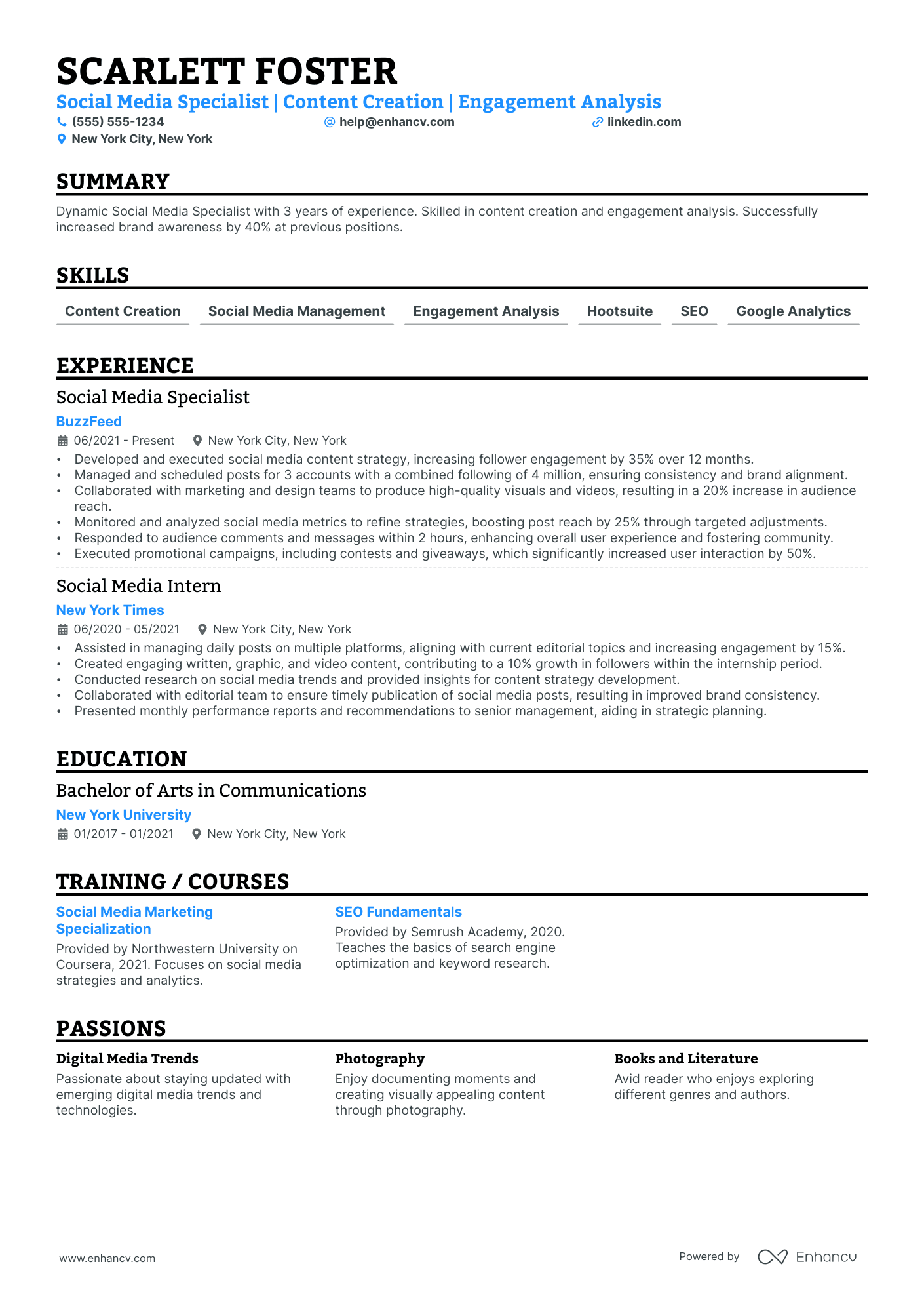 Multimedia Graphic Designer resume example