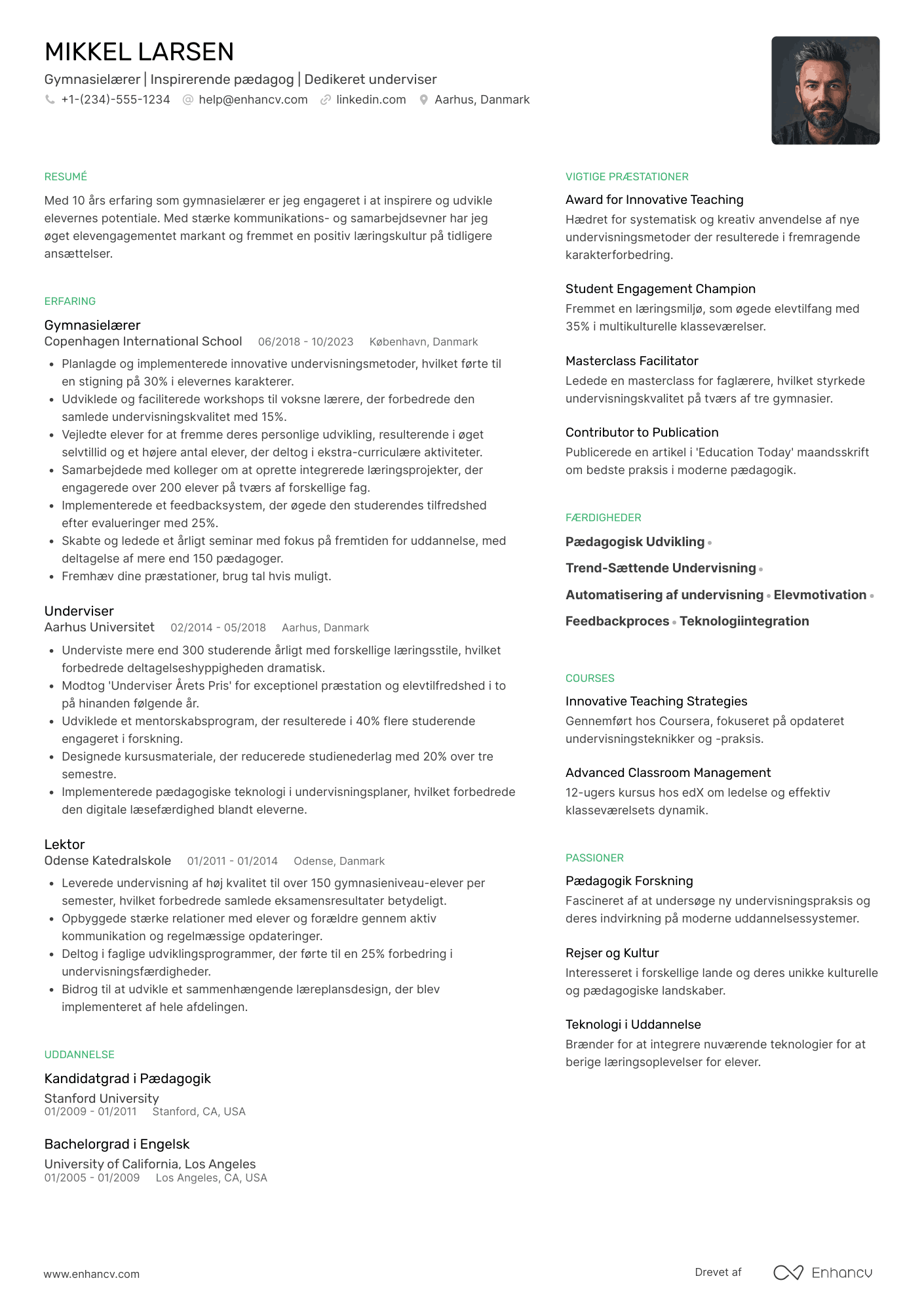 Gymnasielærer CV