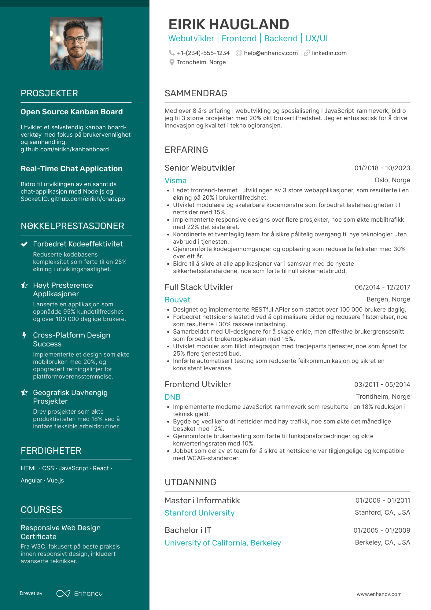 Webutvikler CV