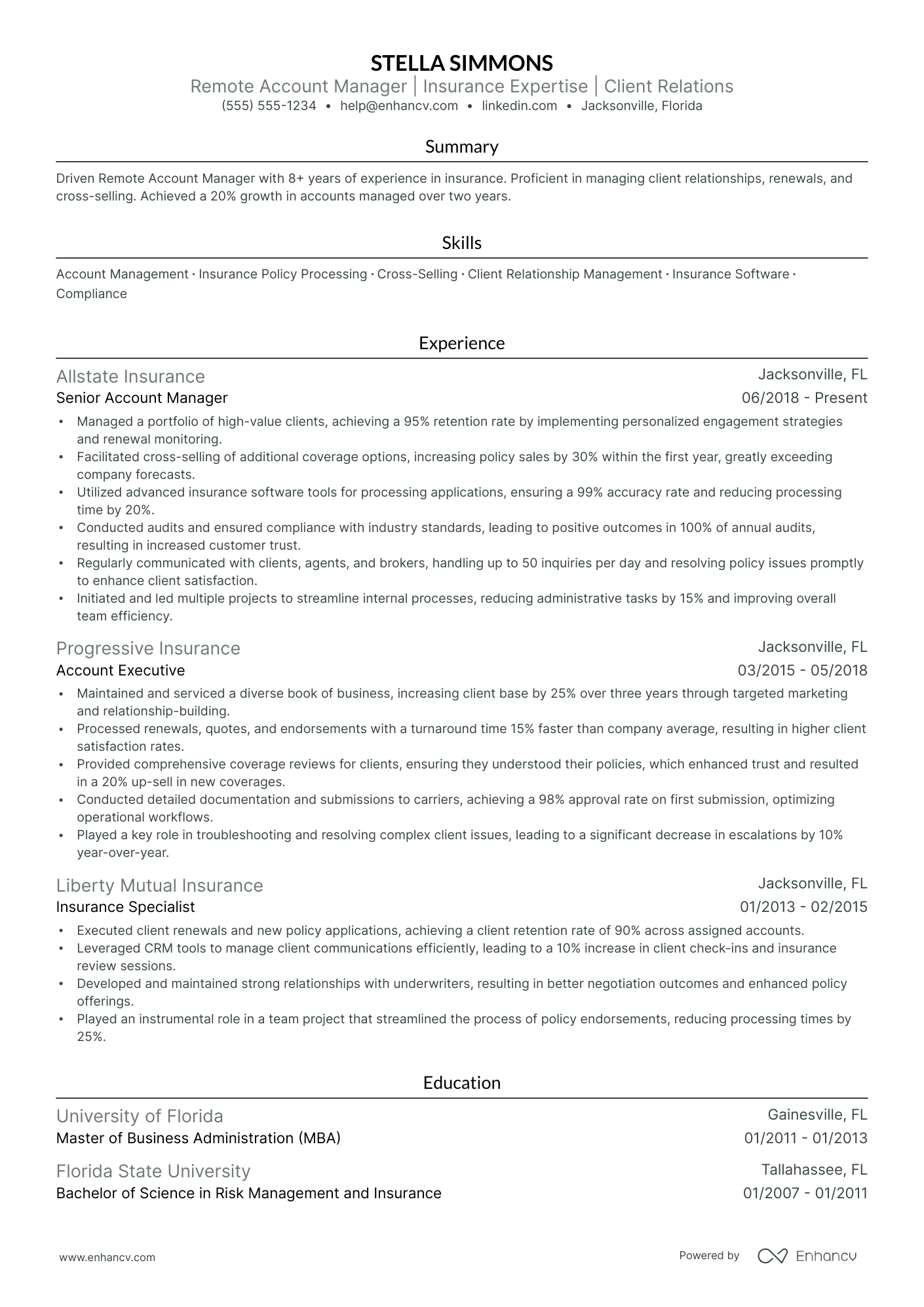 Junior Account Manager Resume Example Resume Example