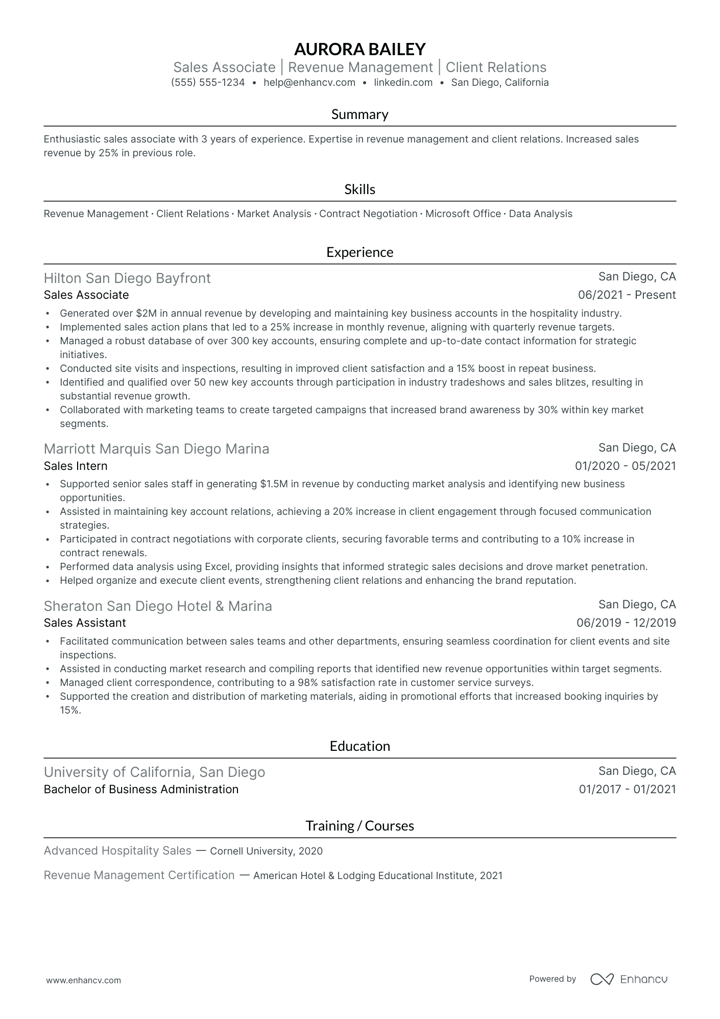 National Sales Director resume example