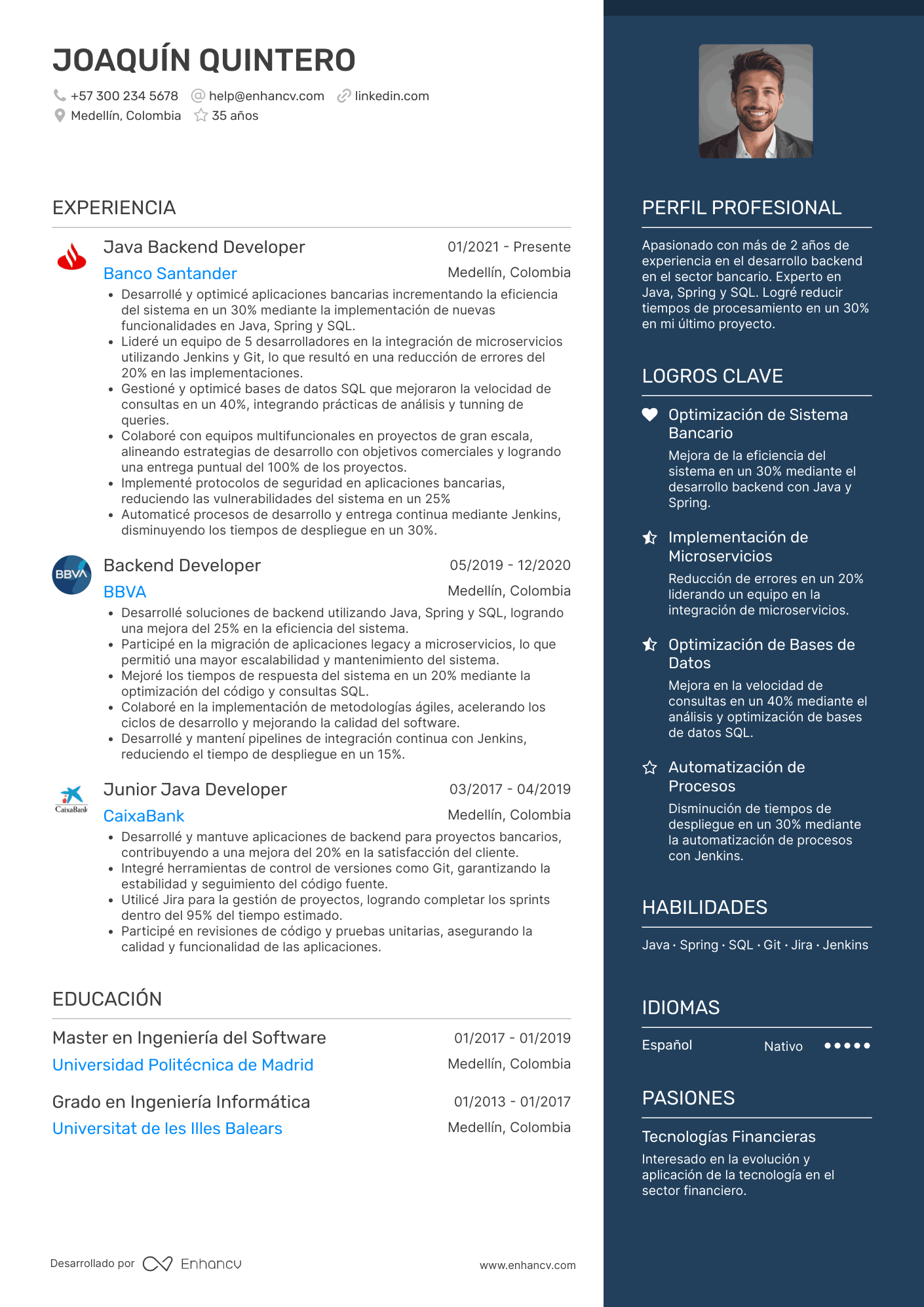 Elegante con logos — Plantillas de CV