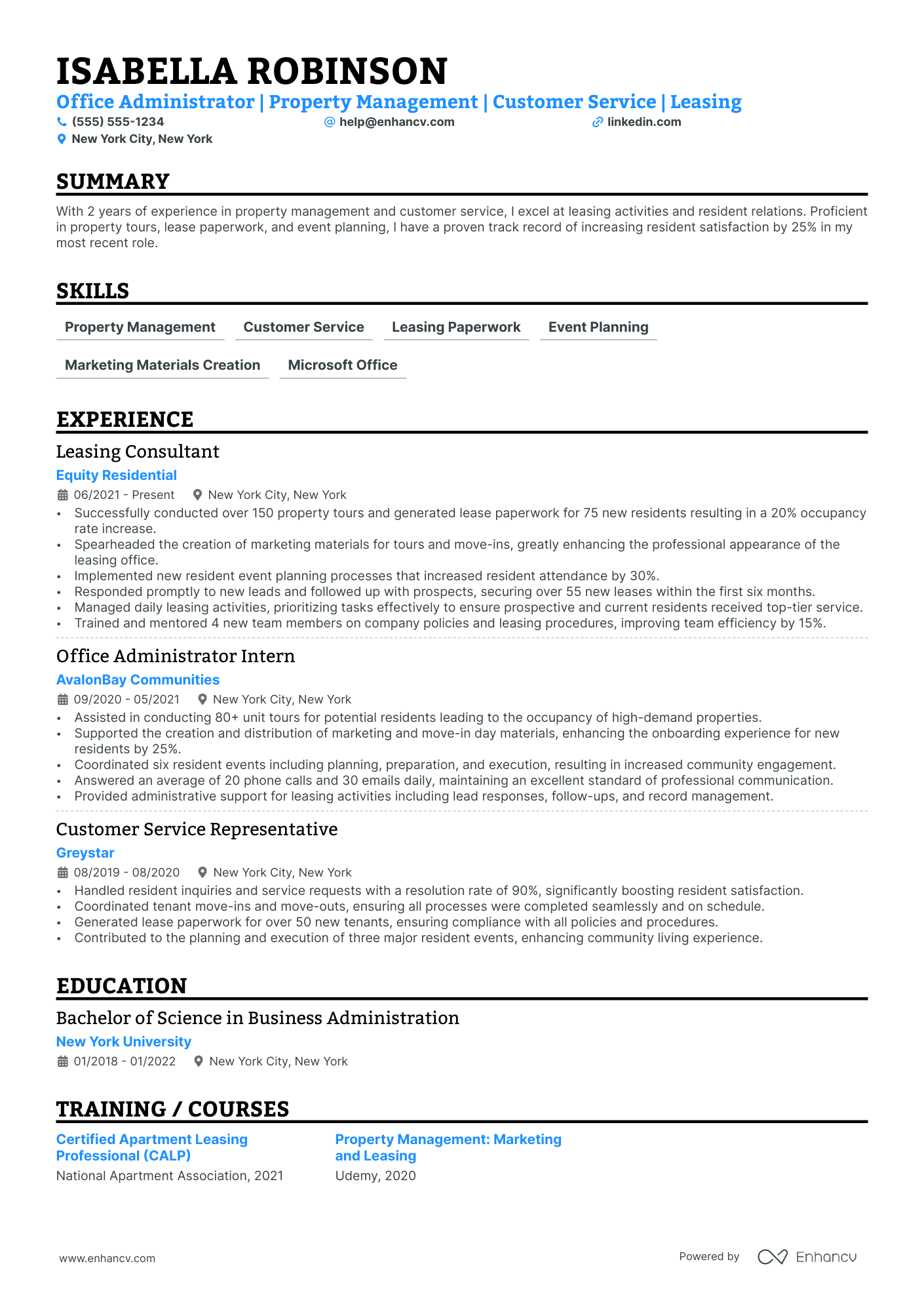 Part-Time Leasing Agent Resume Example Resume Example