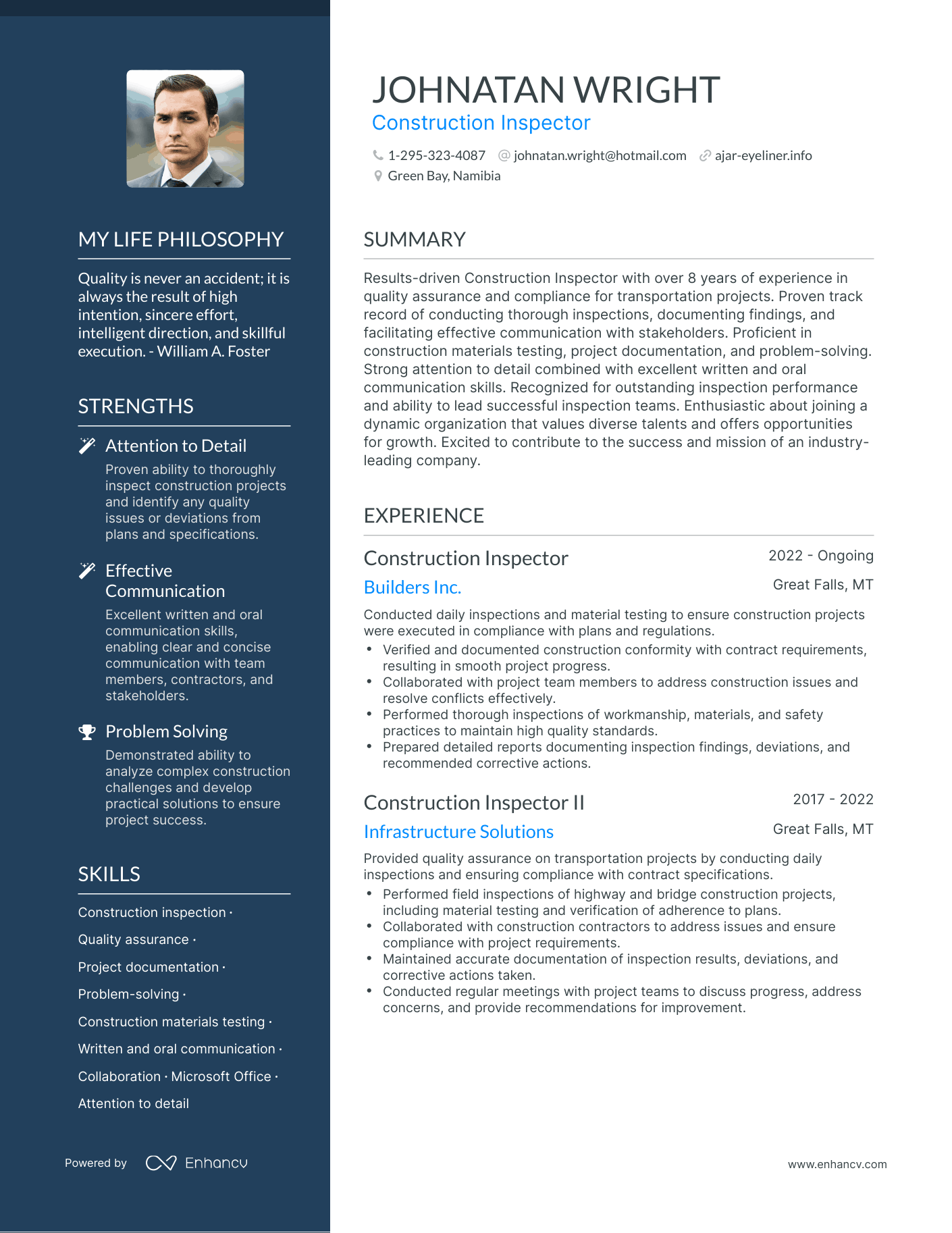 3 Construction Inspector Resume Examples And How To Guide For 2024 4598