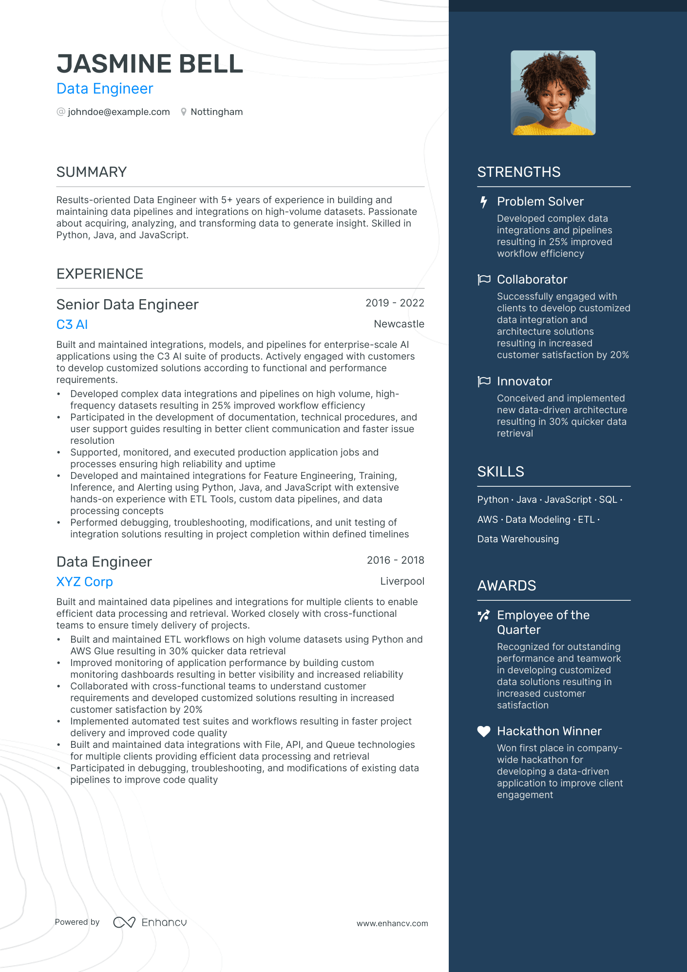 3 Data Engineer CV Examples for 2024