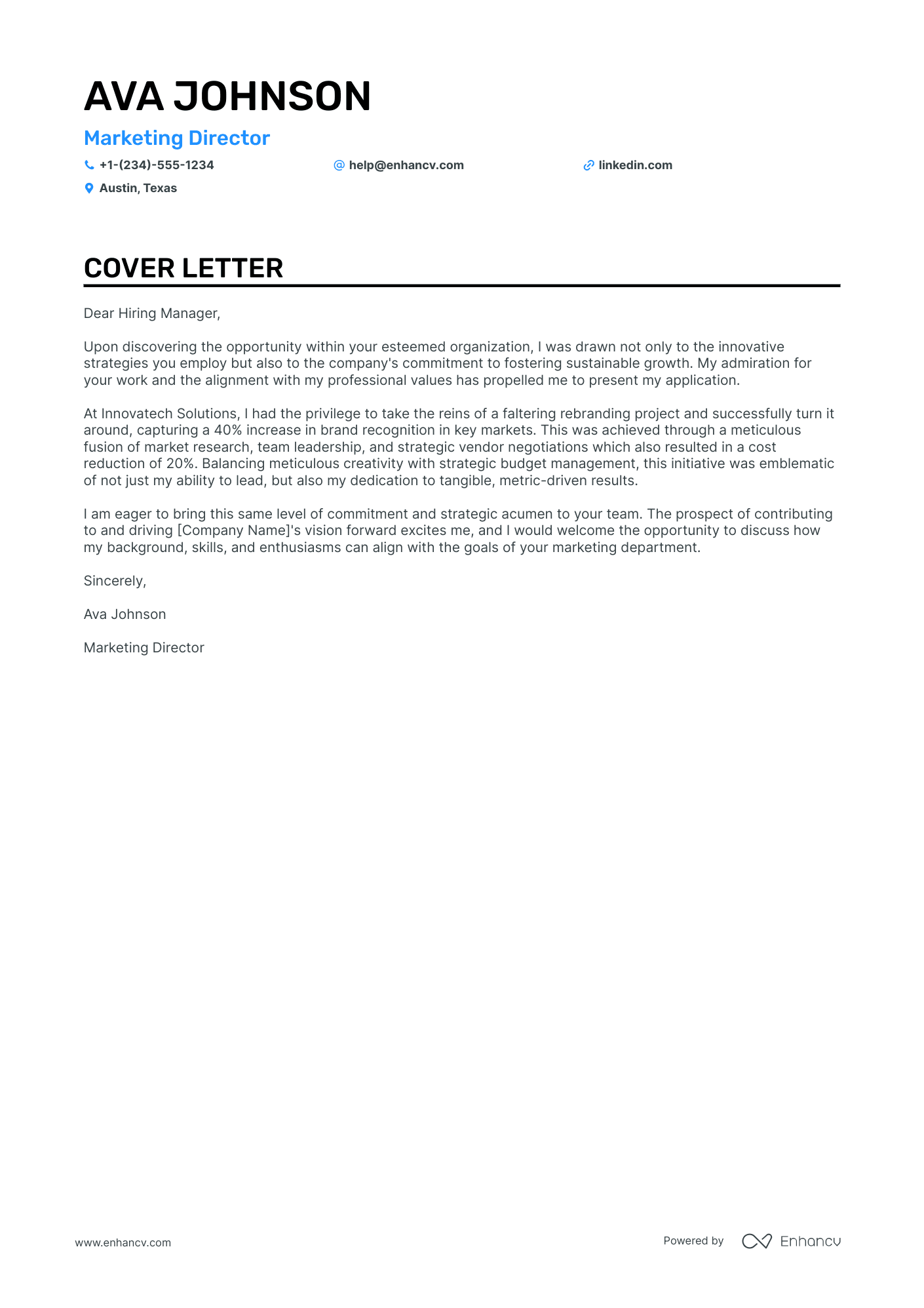 Public Relations Director cover letter