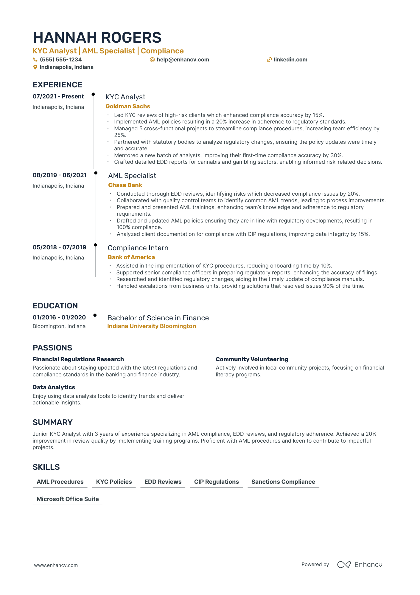 Lead AML Analyst Resume Example Resume Example