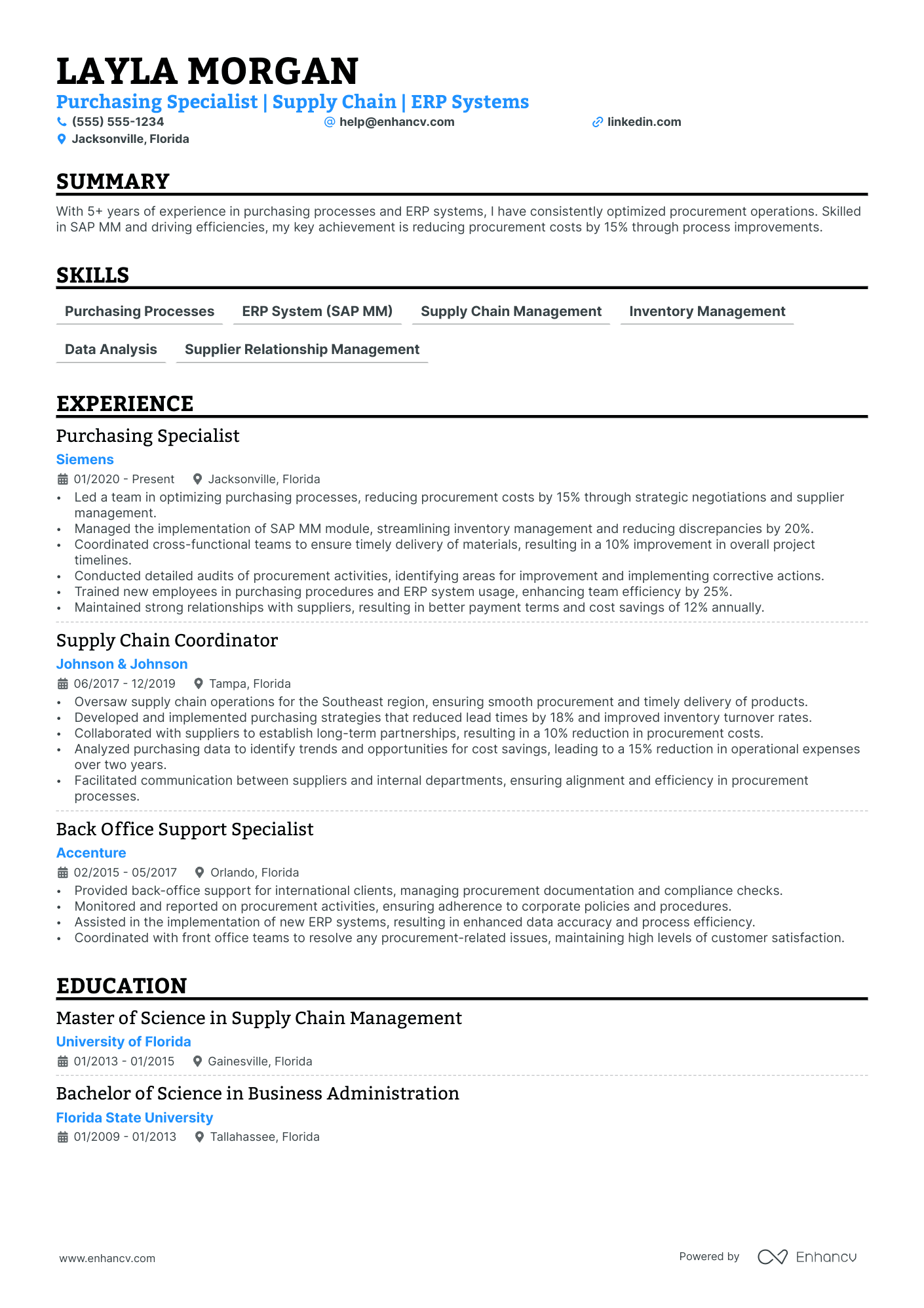 Junior Back Office Assistant resume example