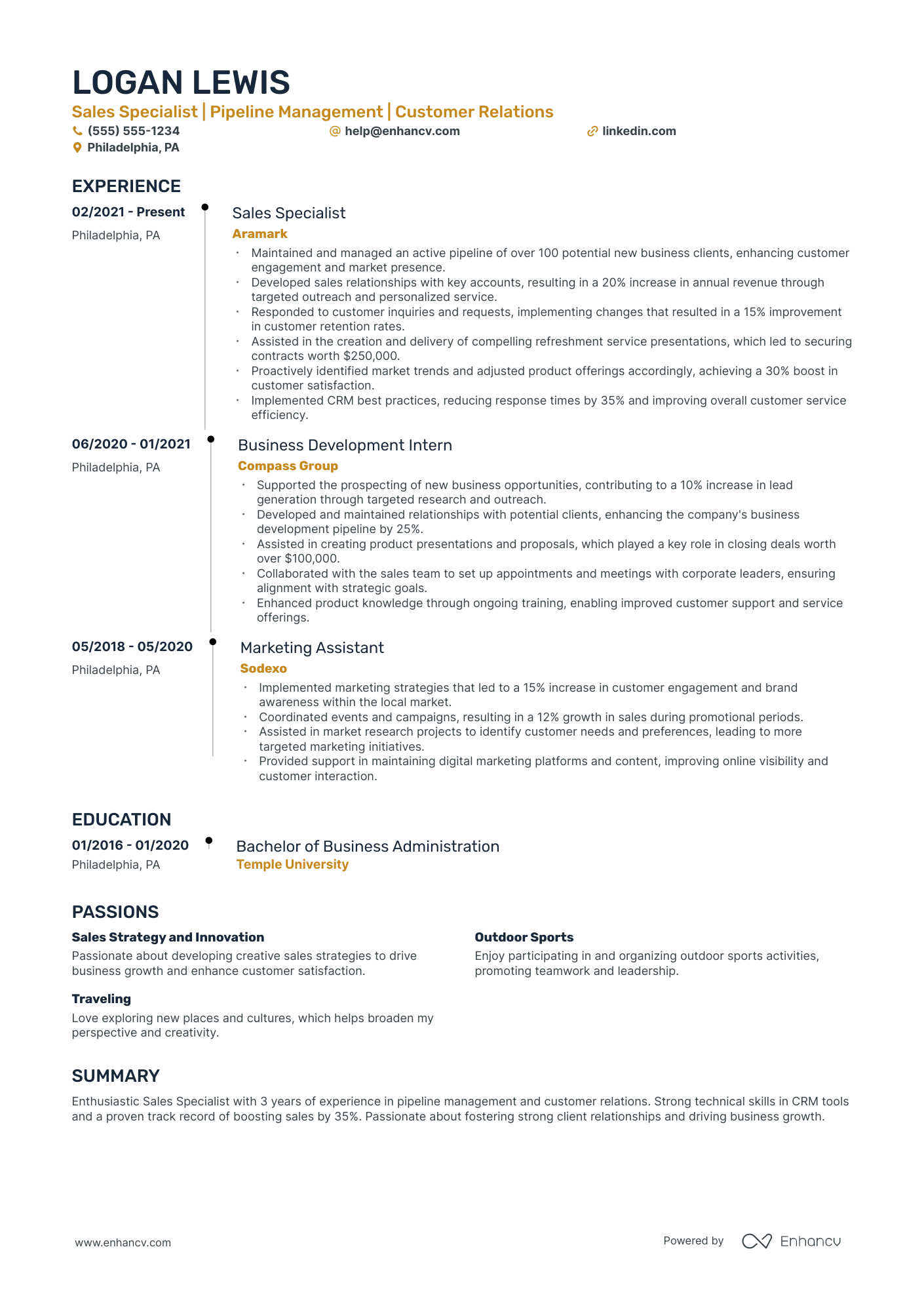 Assistant Business Development Manager resume example