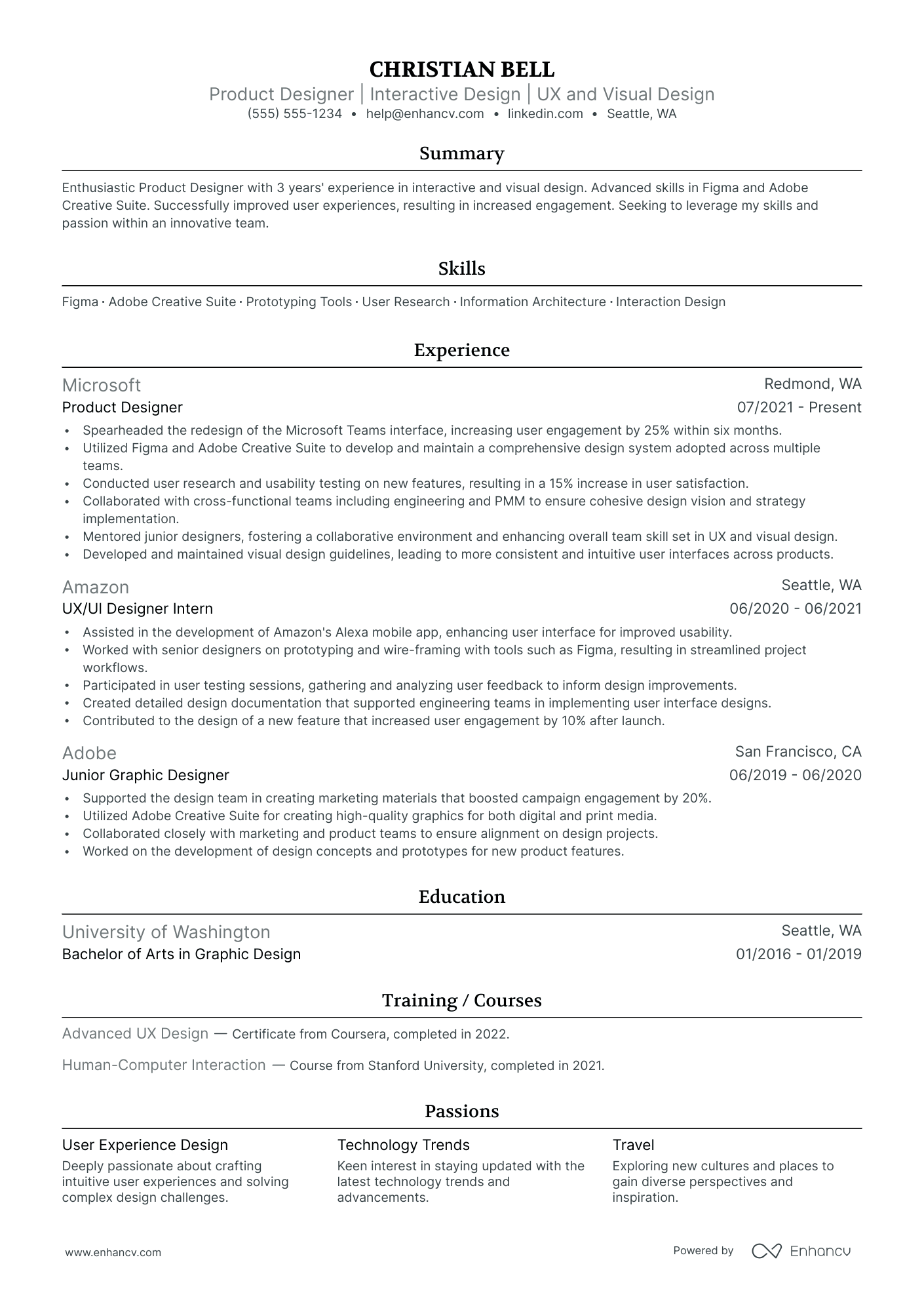 Principal Product Designer resume example