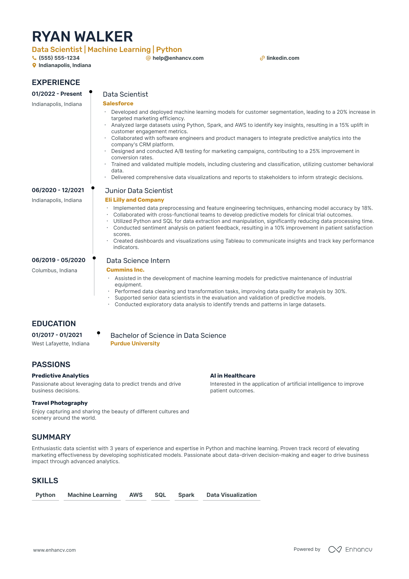 Principal Data Scientist Resume Example Resume Example