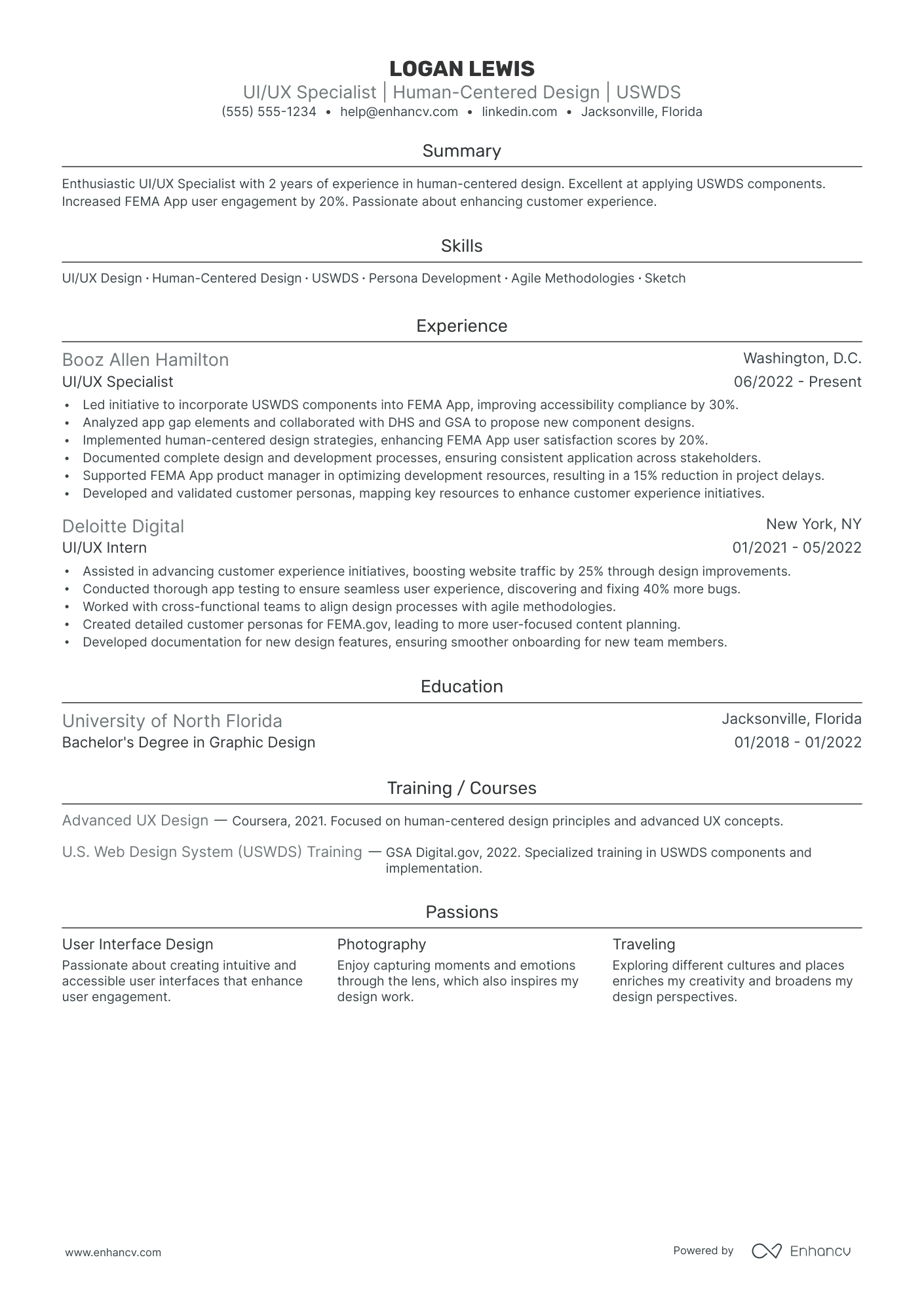 UX Design Specialist Resume Example Resume Example