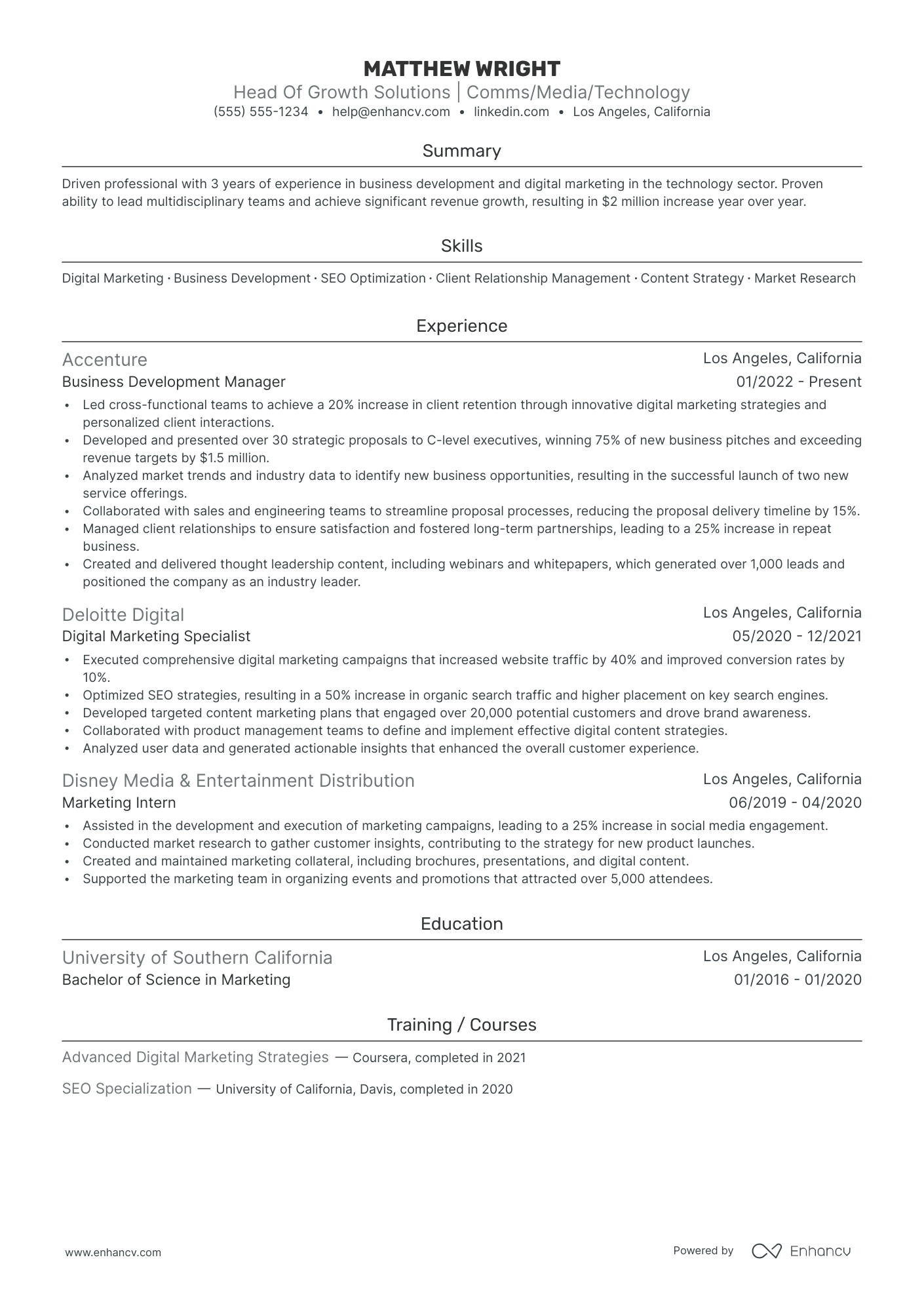 Executive Head of Growth Resume Example Resume Example