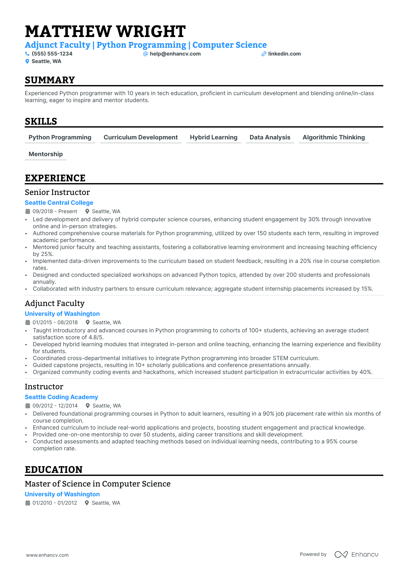 Junior Python Developer Resume Example Resume Example