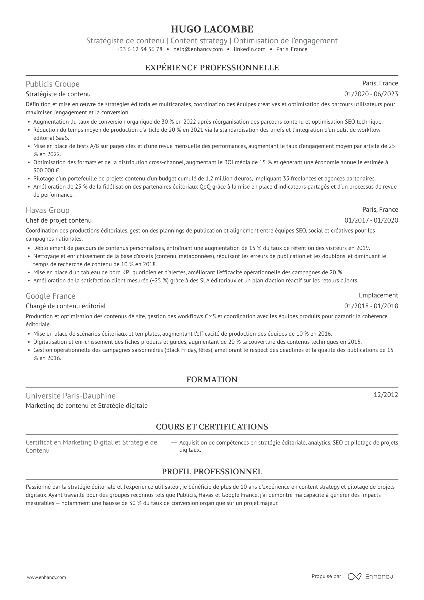 Ivy league — Modèles de CV gratuits