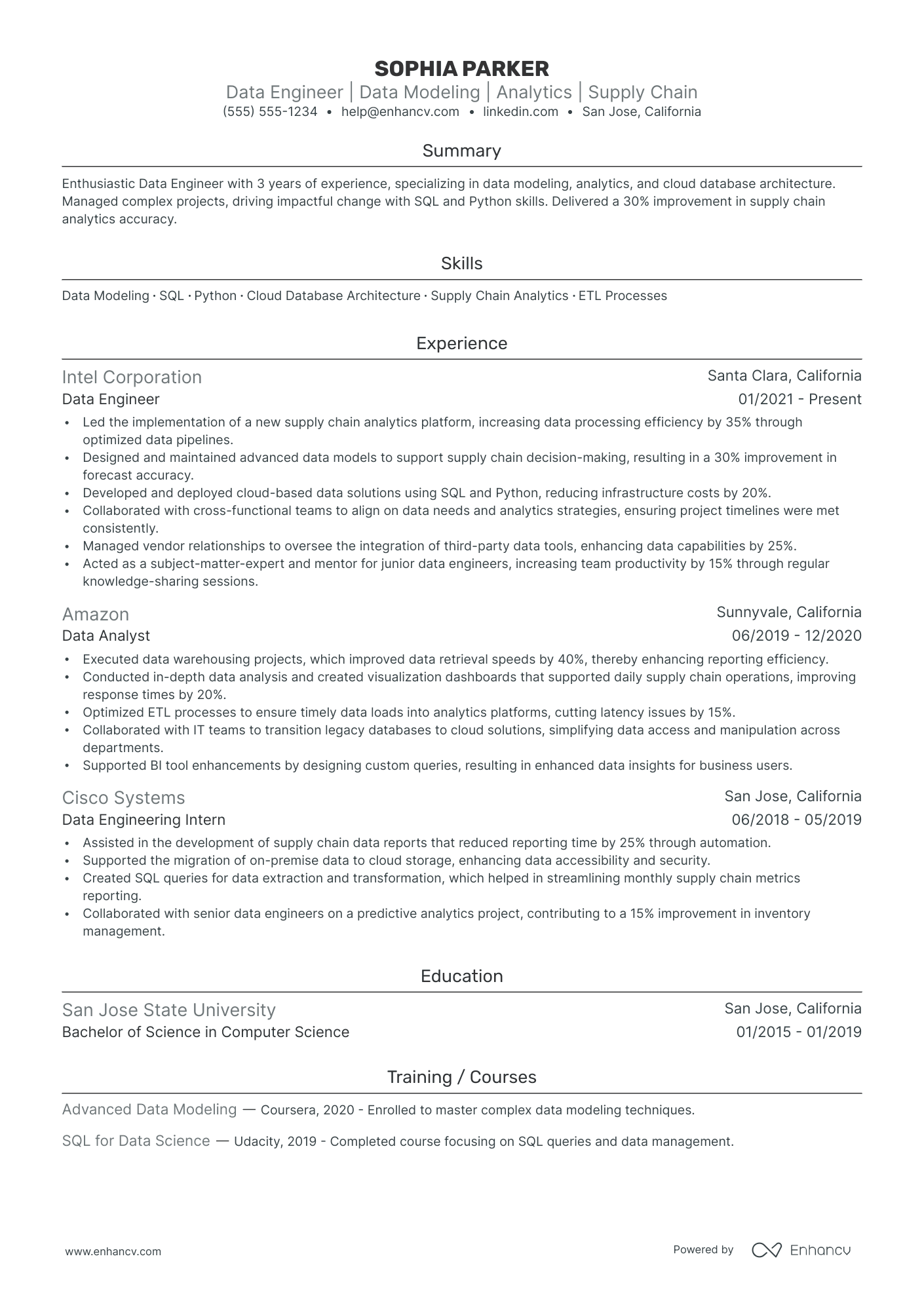 Lead Data Engineer resume example