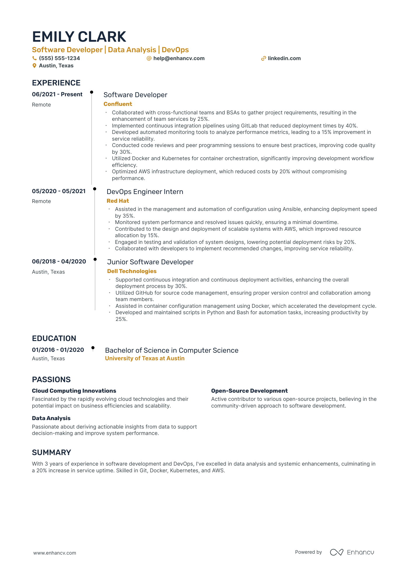 DevOps Release Engineer resume example