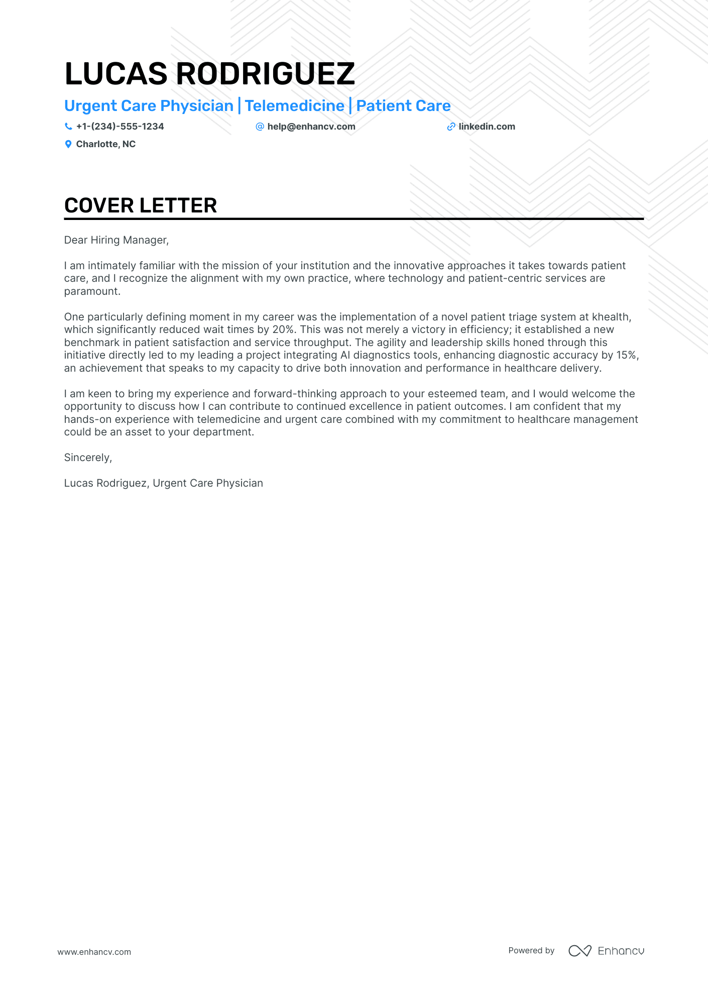 Doctor cover letter
