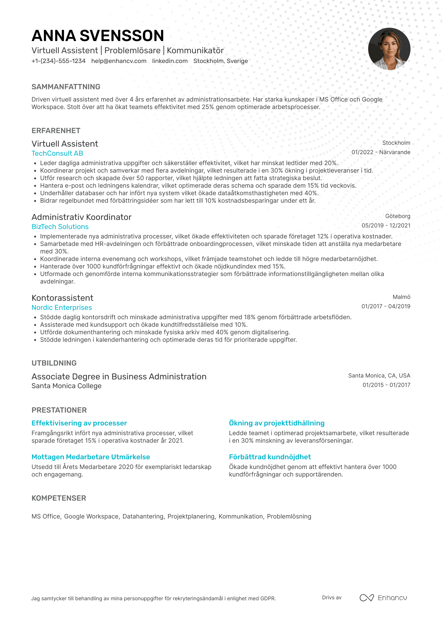 Virtuell Assistent CV