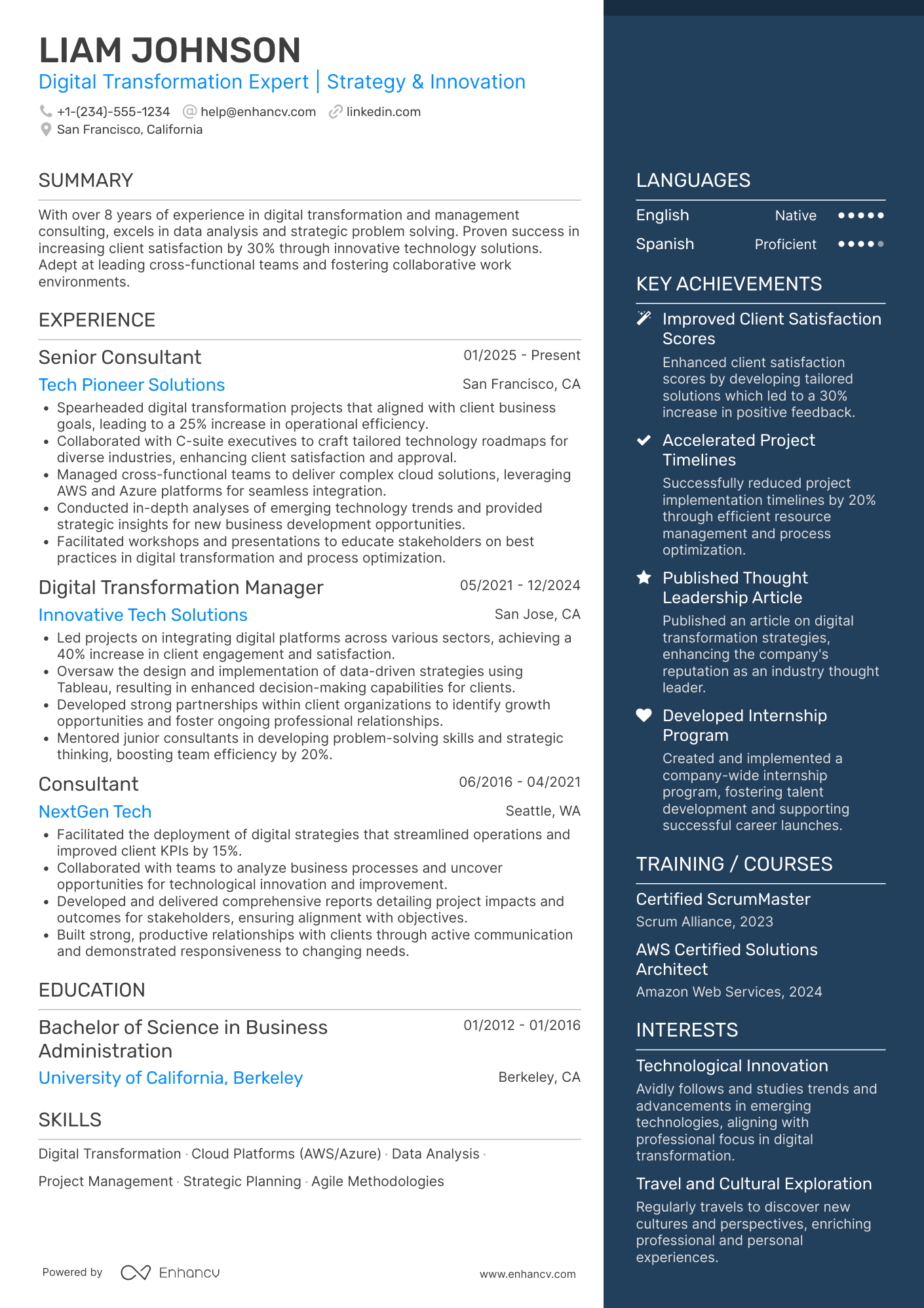 Accenture resume example