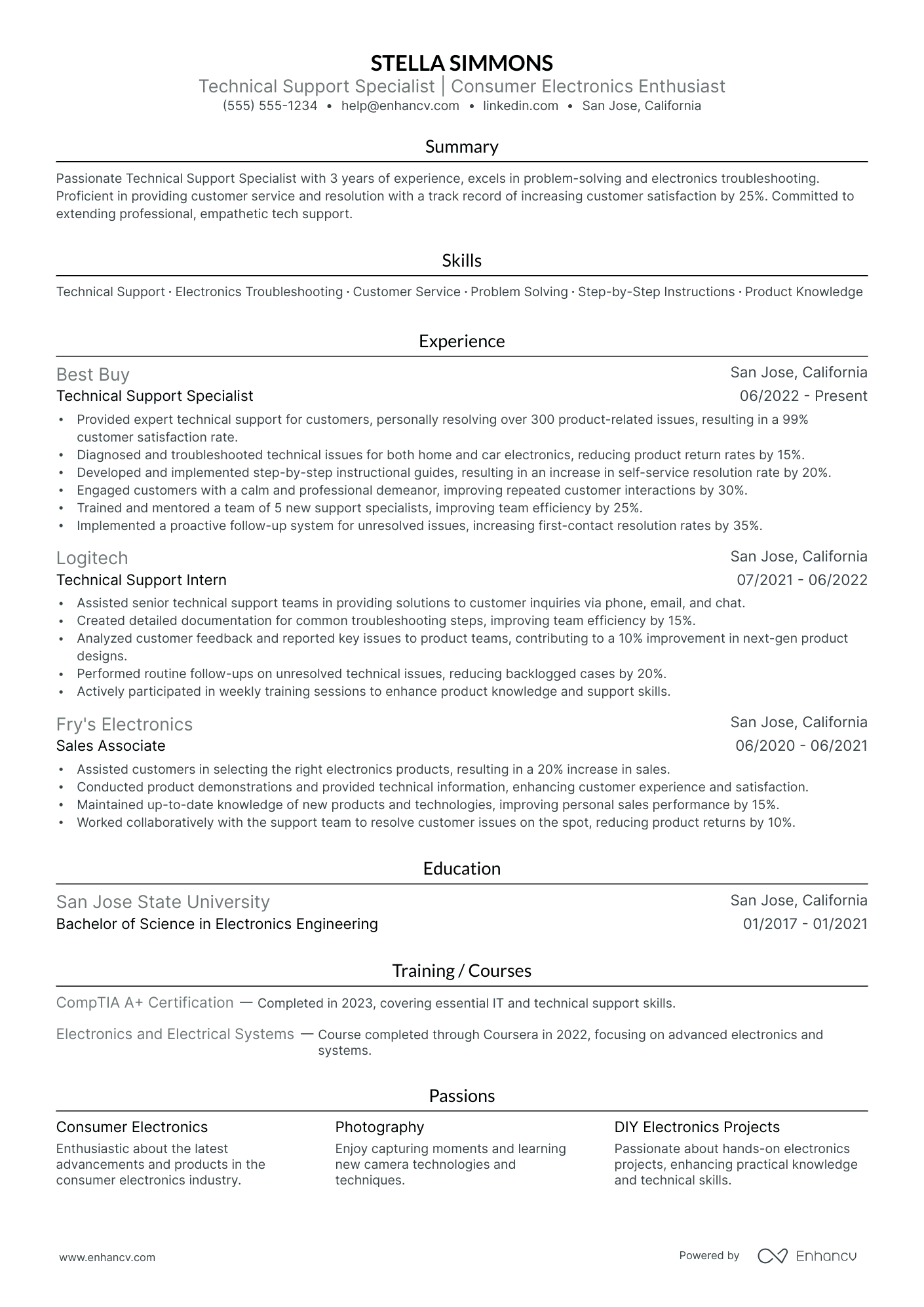 Technical Support Specialist Resume Example Resume Example