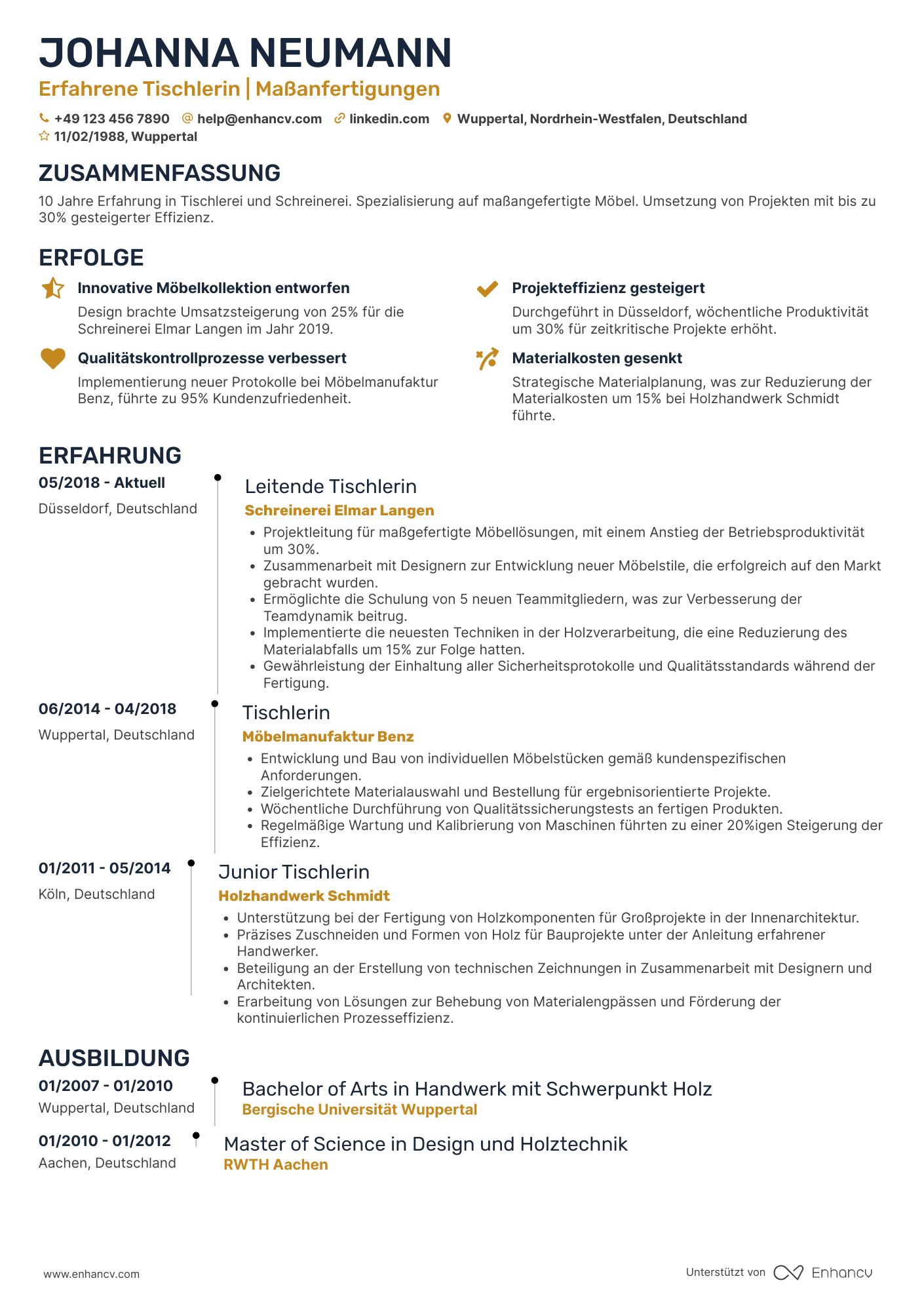 Tischler CV