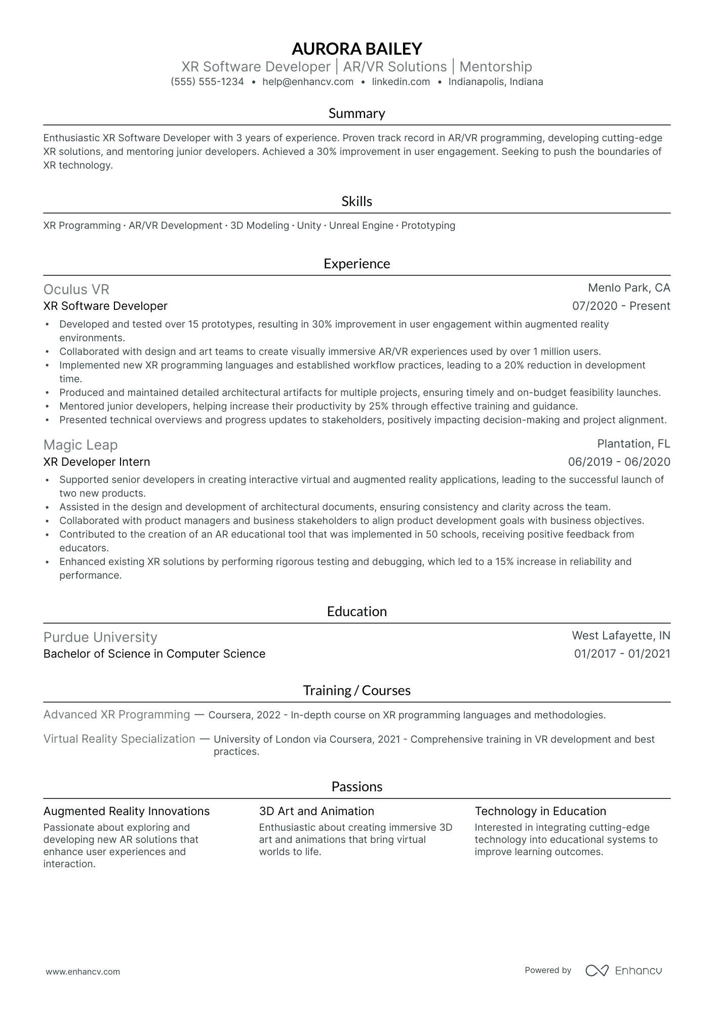 Software Architect resume example