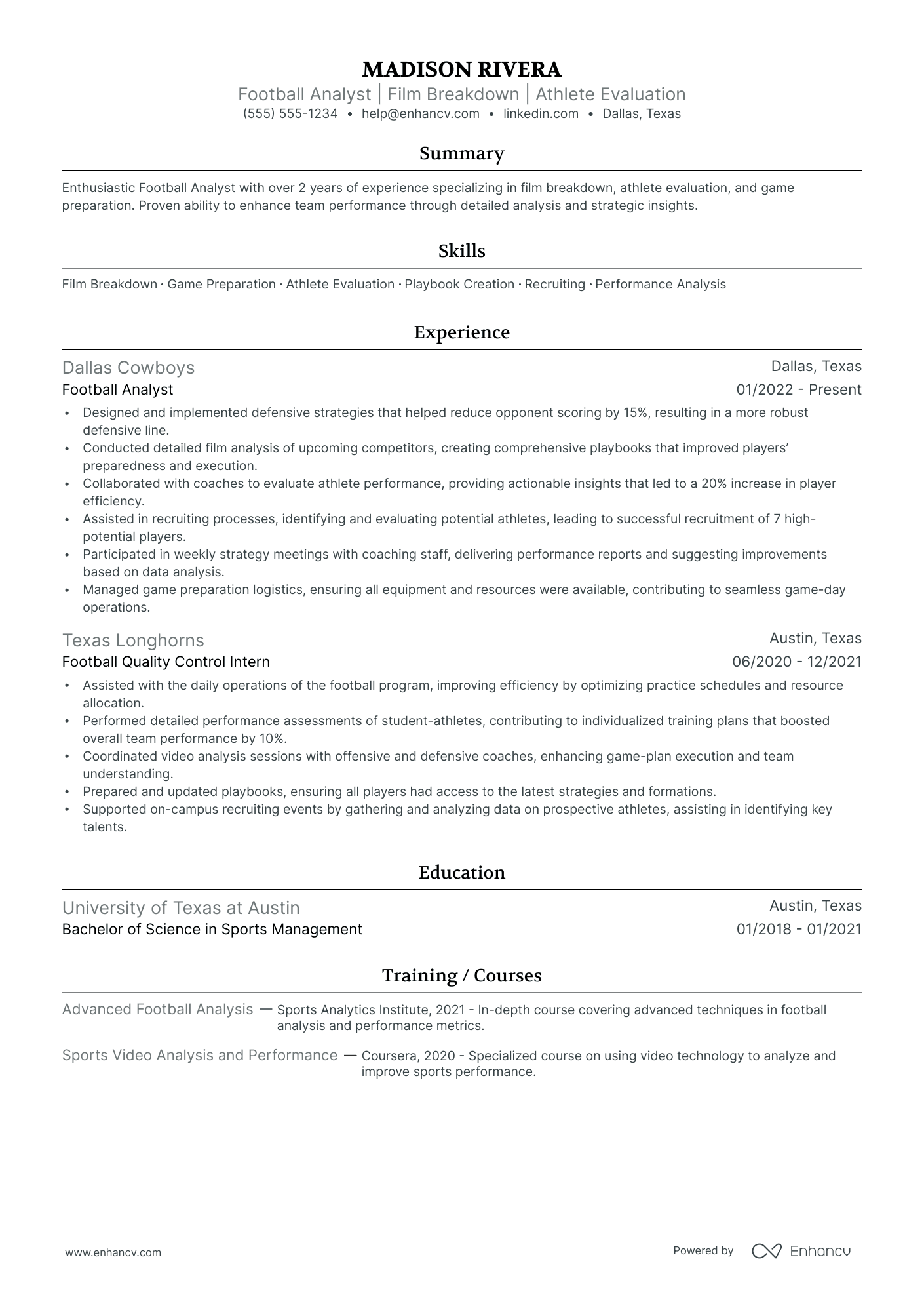 Senior Sports Analyst Resume Example Resume Example