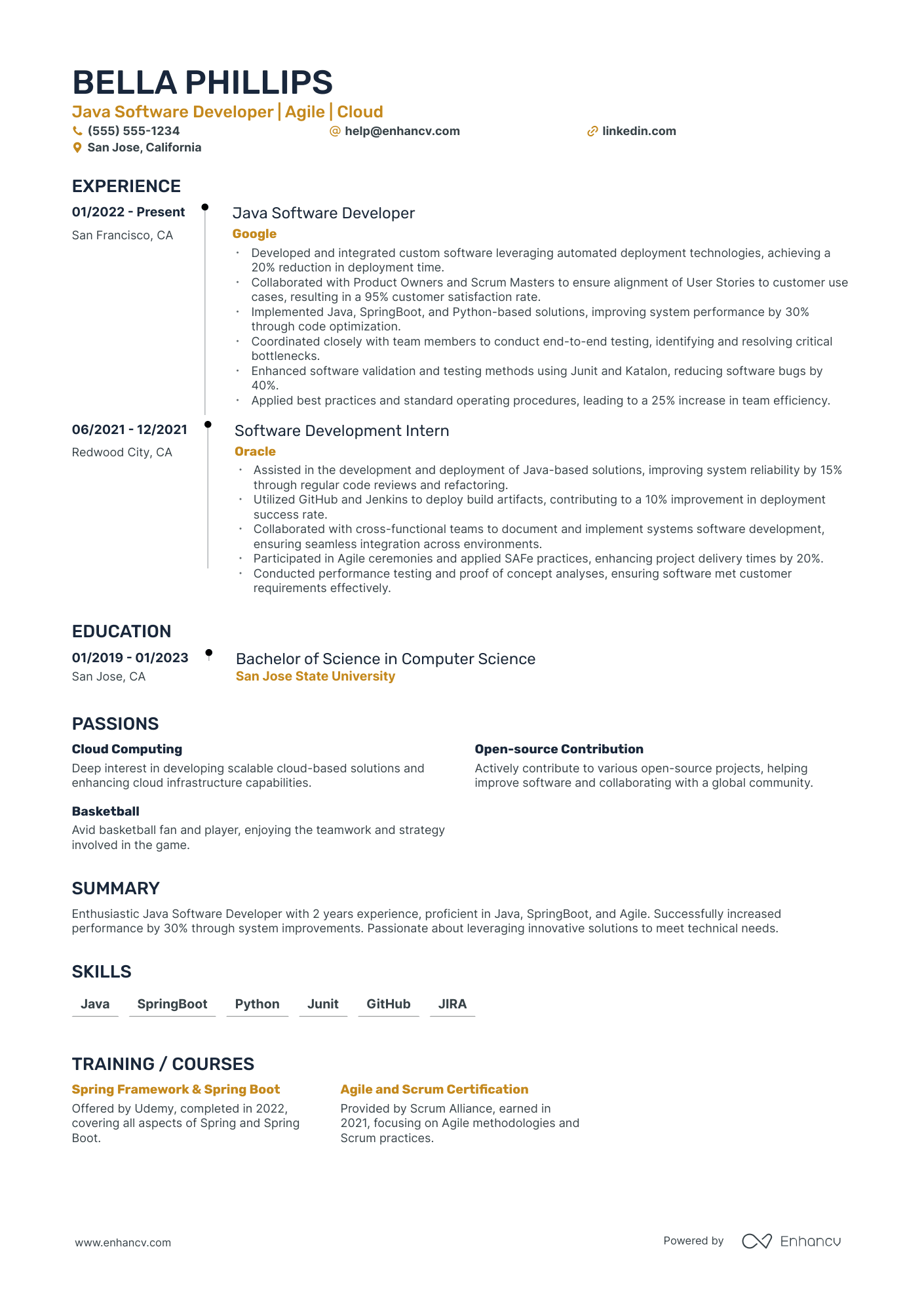 Java Cloud Developer Resume Example Resume Example