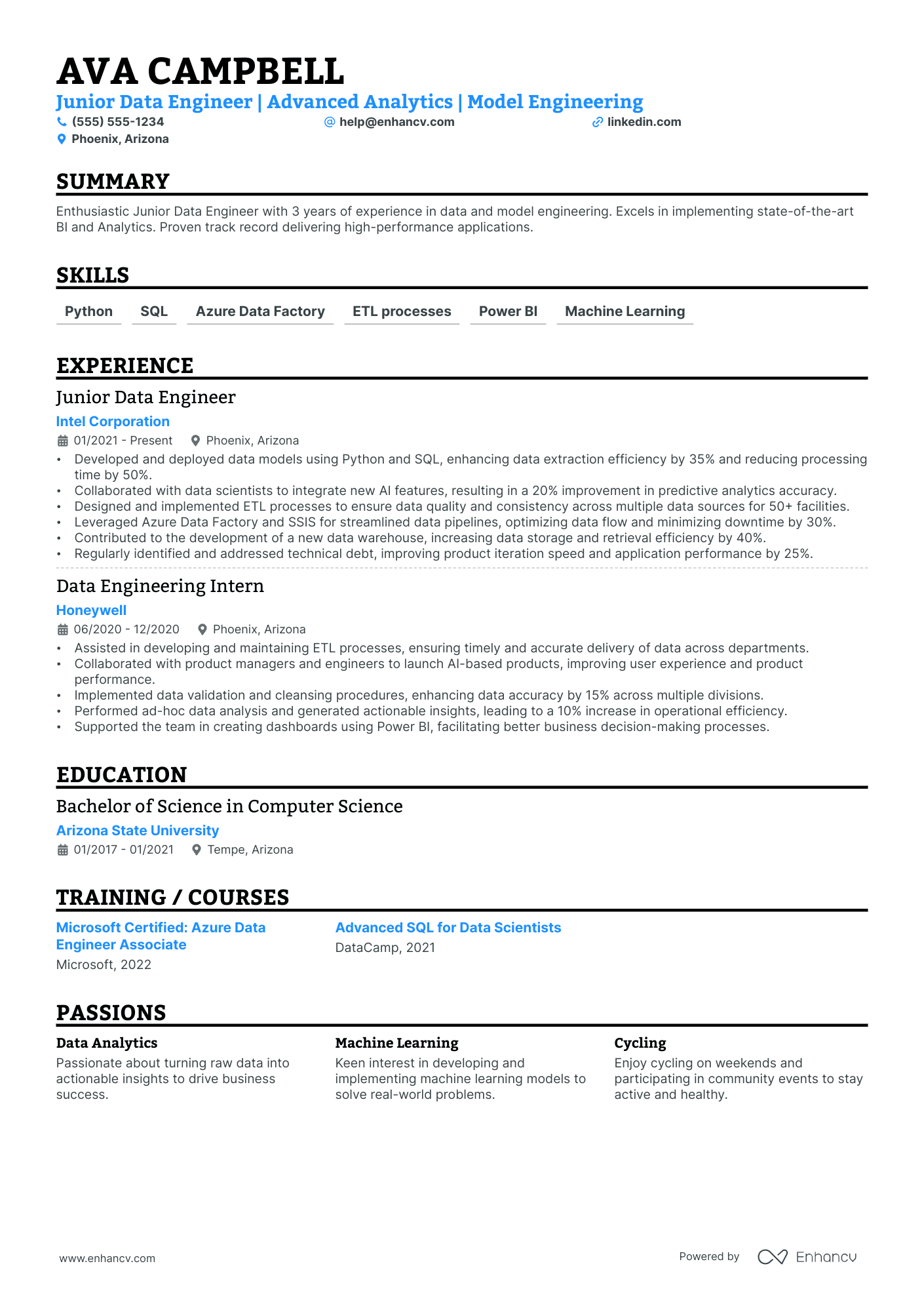 Real-Time Data Engineer Resume Example Resume Example