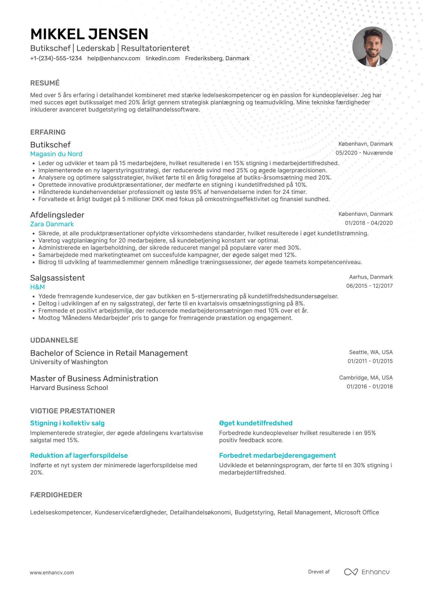 Butikschef CV