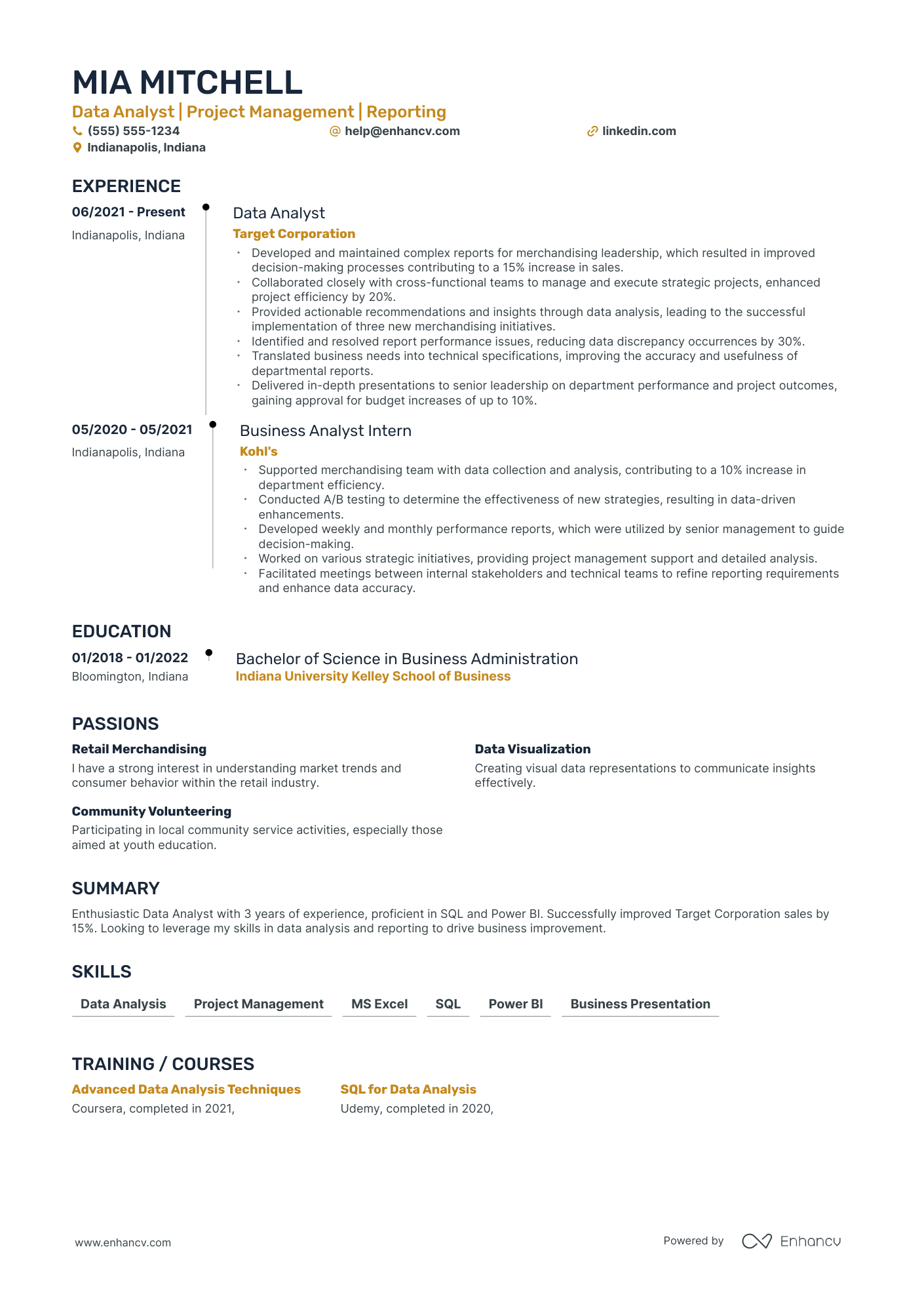 Visual Merchandising Analyst Resume Example Resume Example