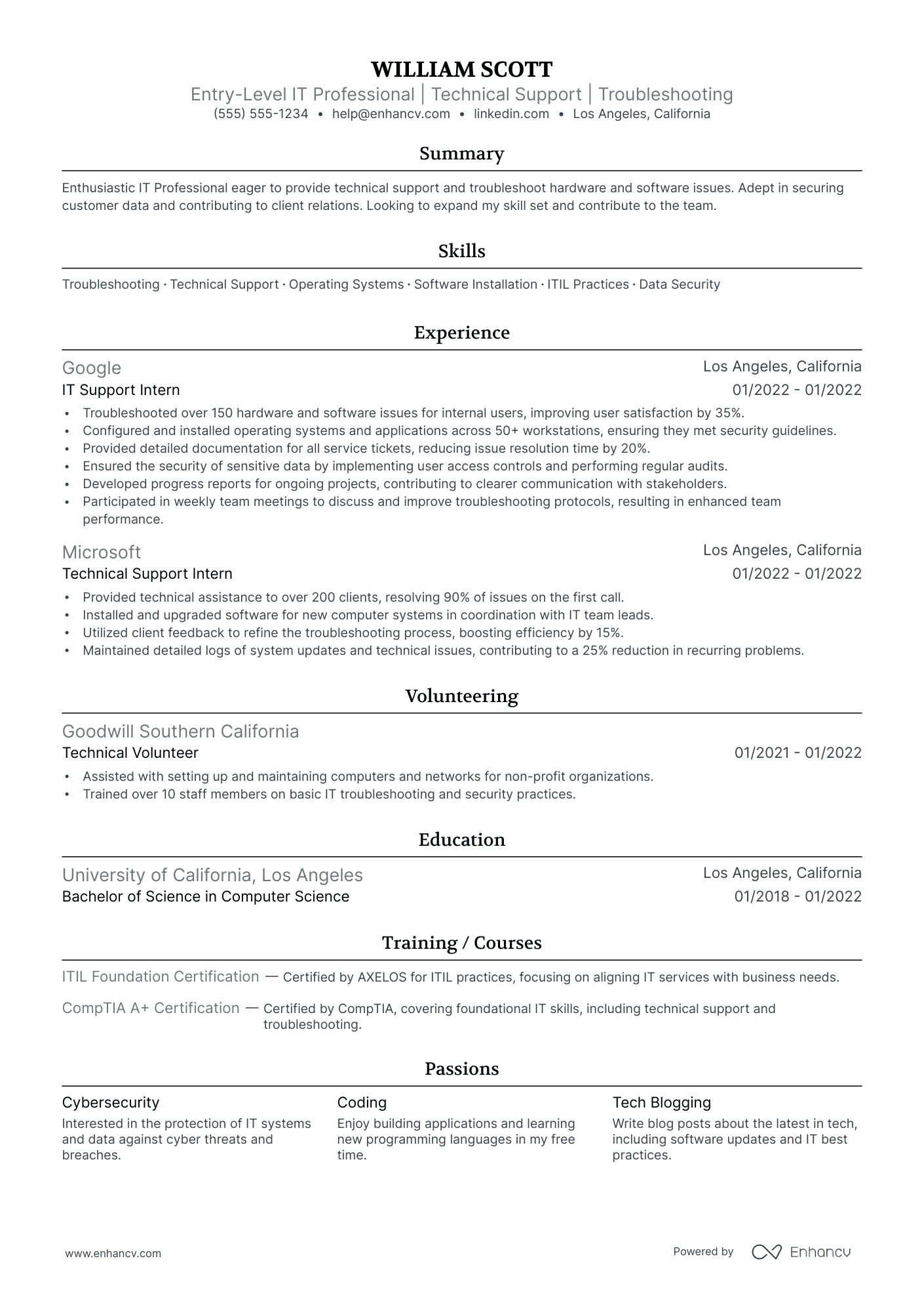 Entry-Level Recruiter Resume Example Resume Example