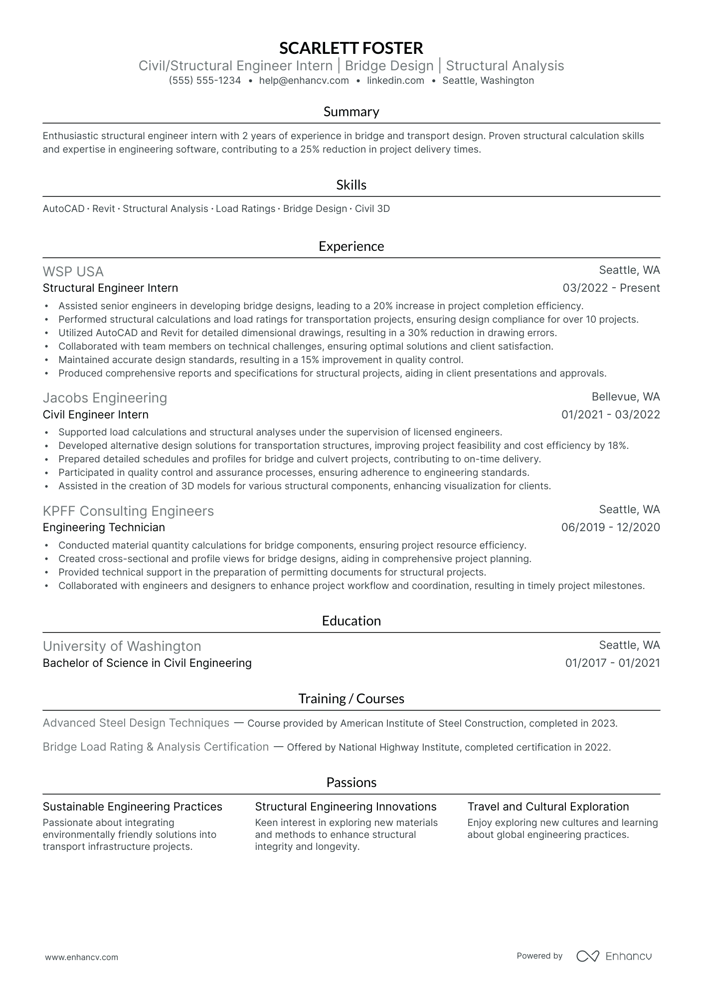 QA Engineer Intern resume example