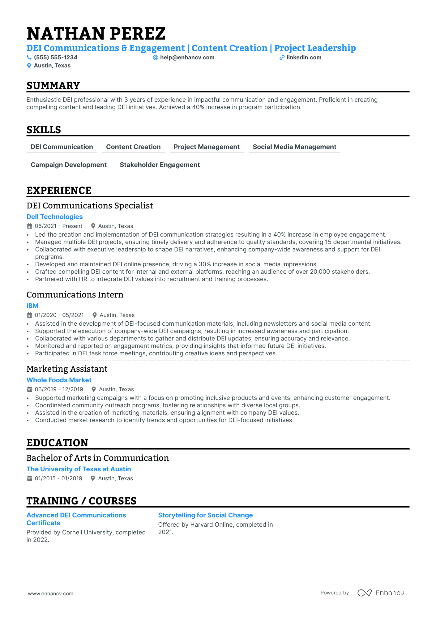 Senior Engagement Manager resume example