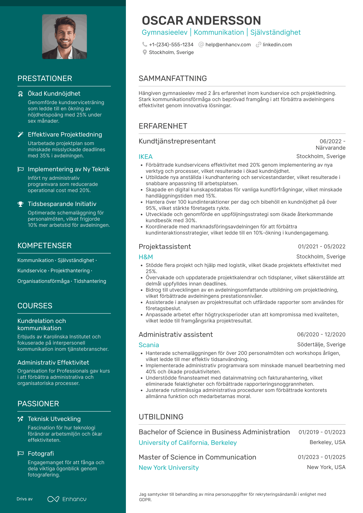Gymnasieelev CV