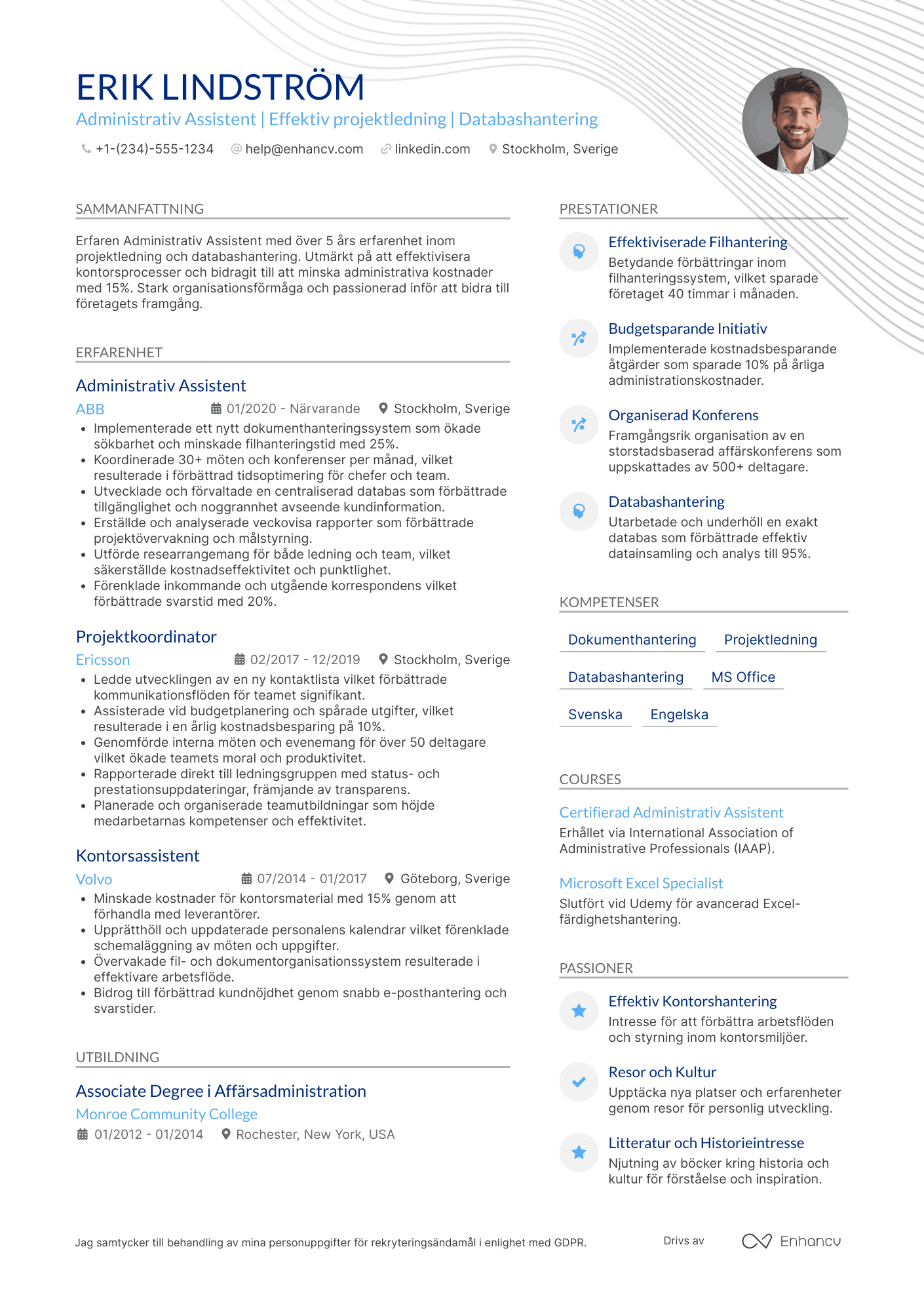 Administrativ Assistent CV