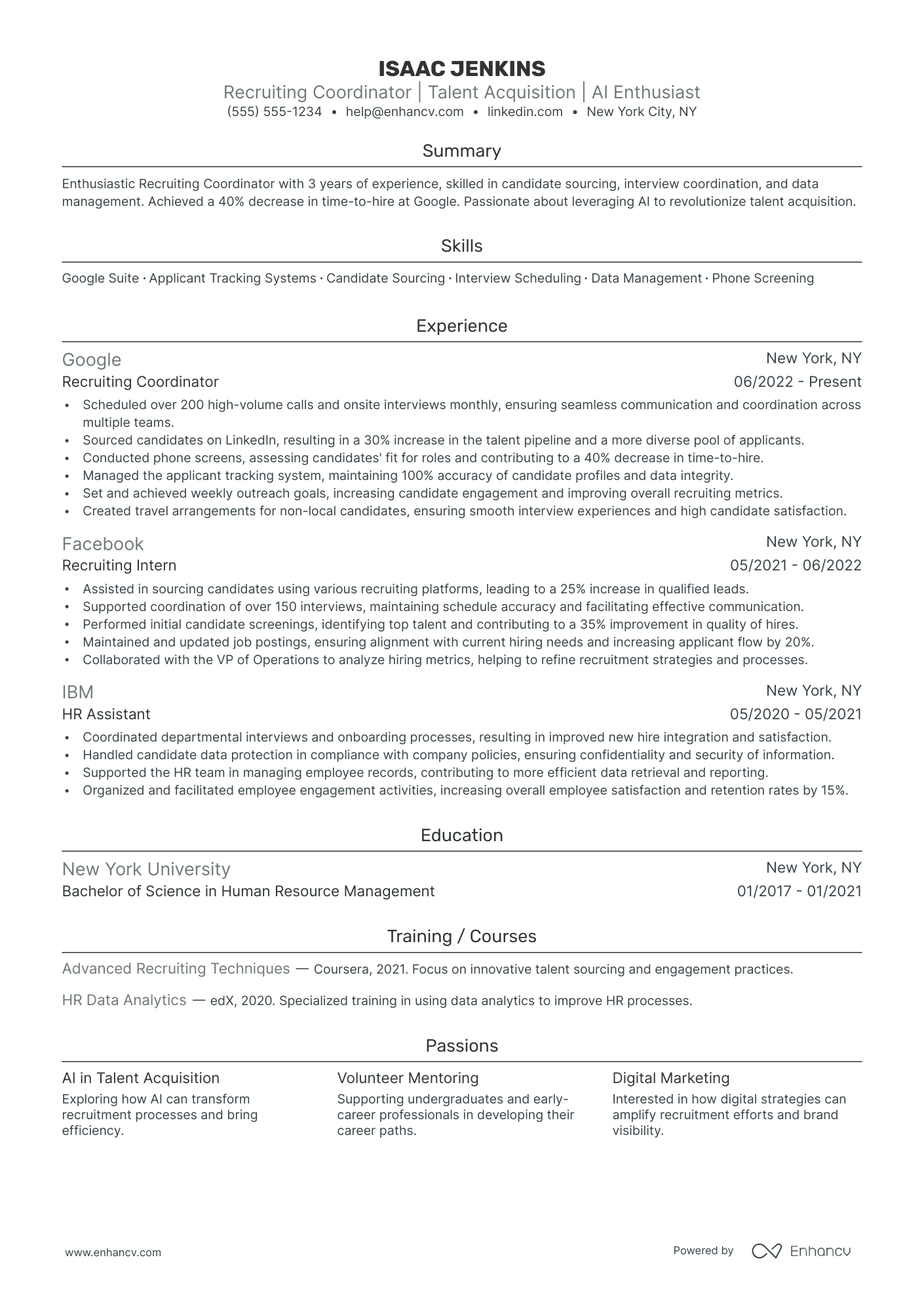 Software Developer Coordinator resume example