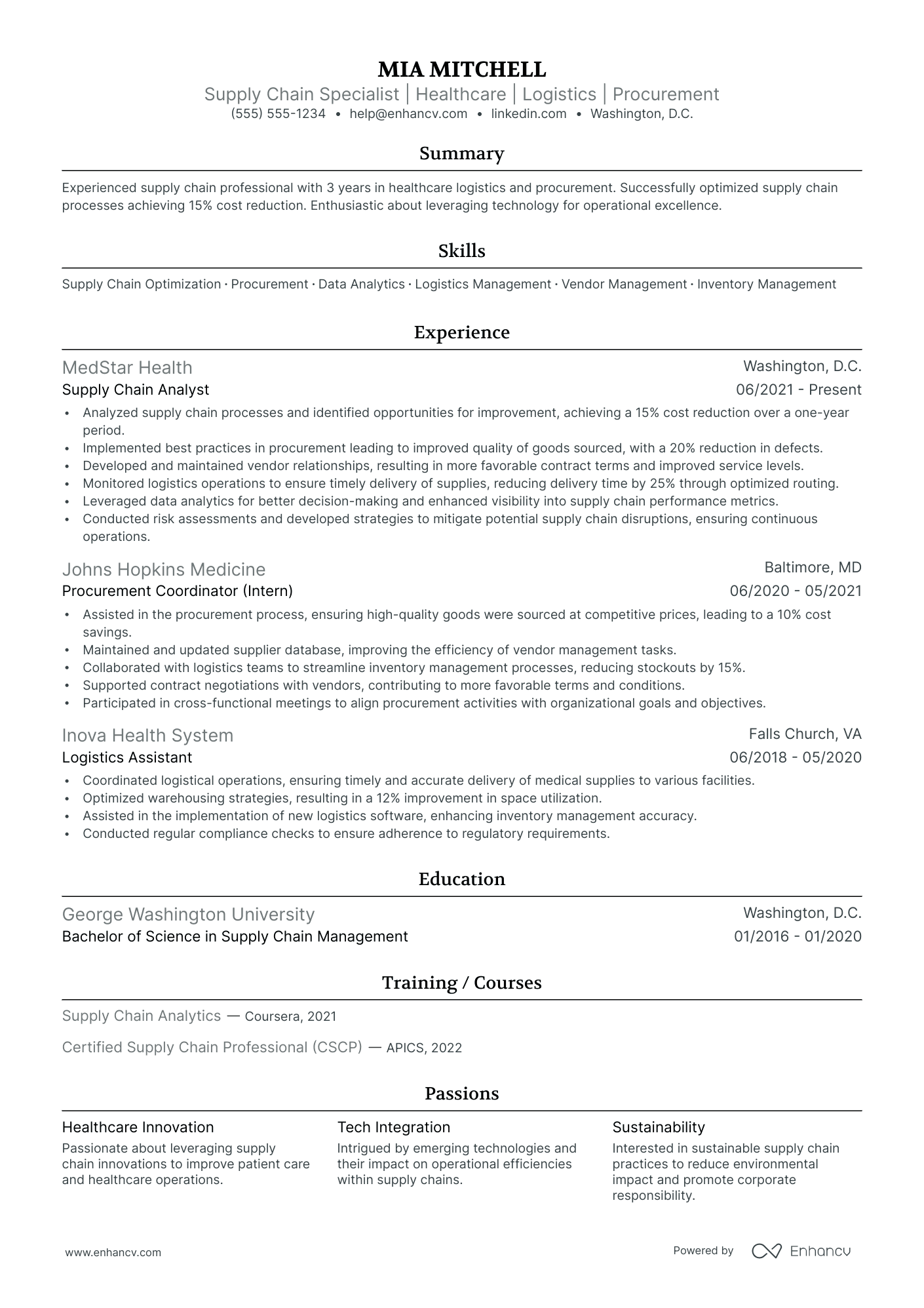 Vice President of Operations and Supply Chain Management Resume Example Resume Example