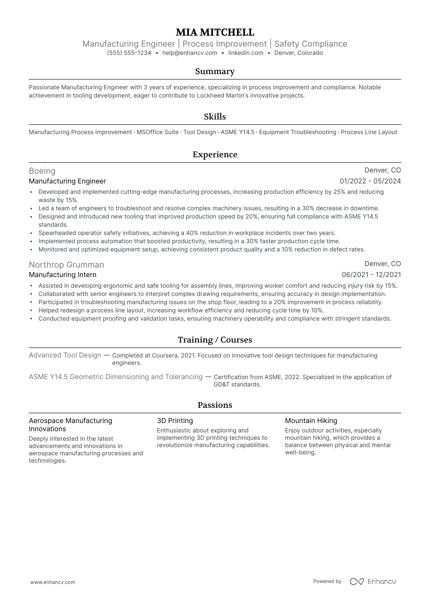 Manufacturing Safety Engineer Resume Example Resume Example