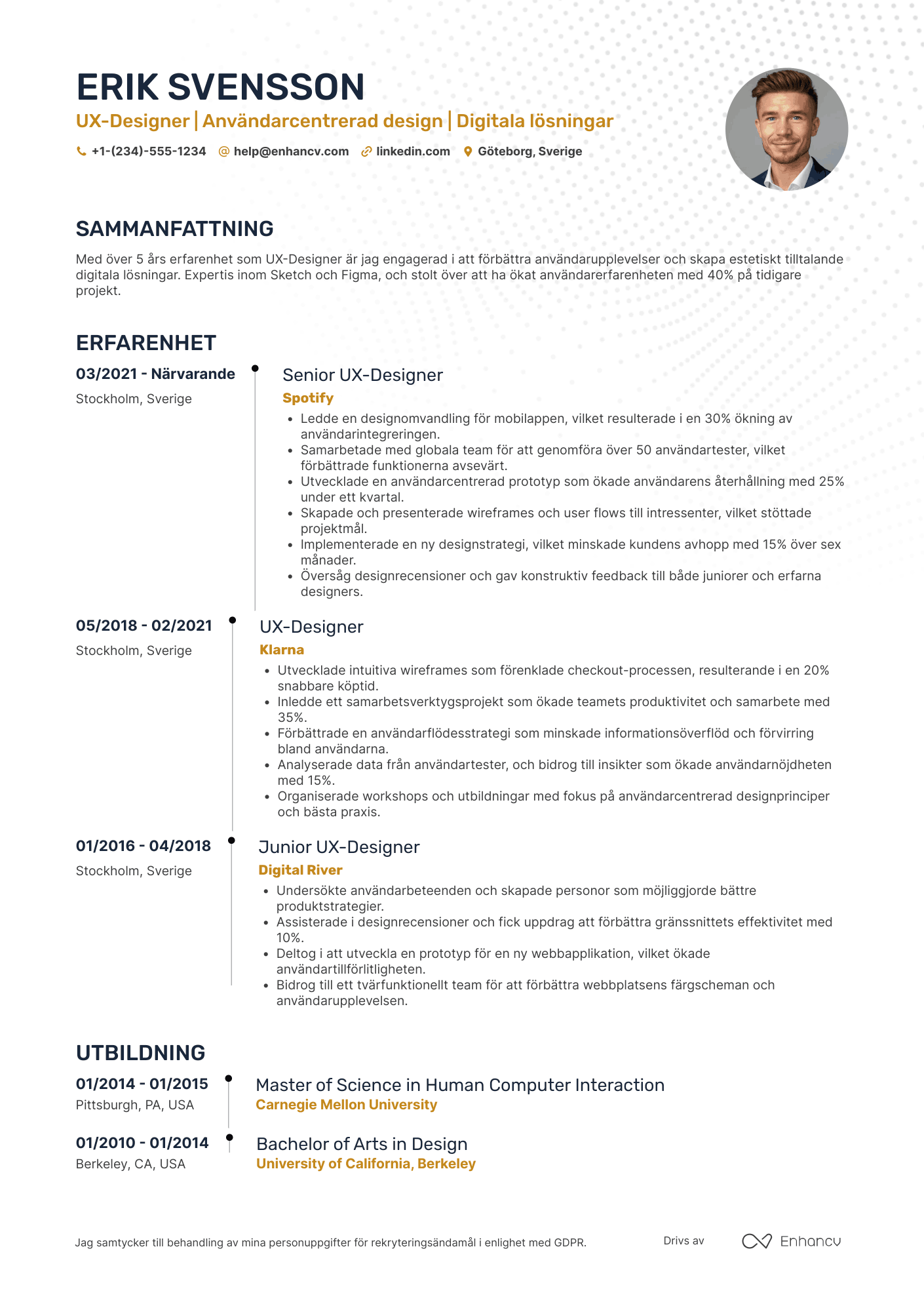 UX Designer CV